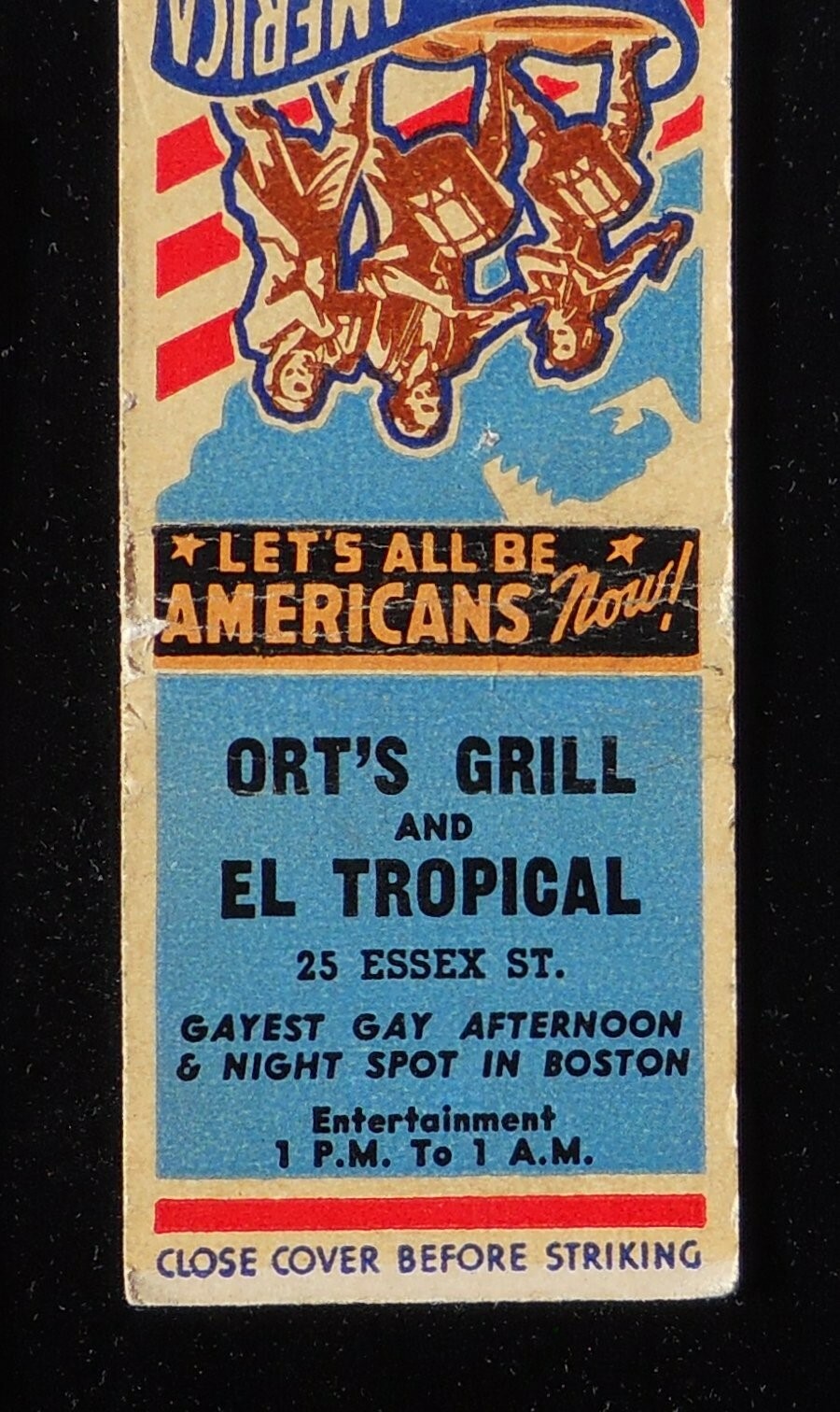 1940s WW2 Ort\'s Grill and El Tropical Gayest Gay Spot Radio WHDH Boston MA MB