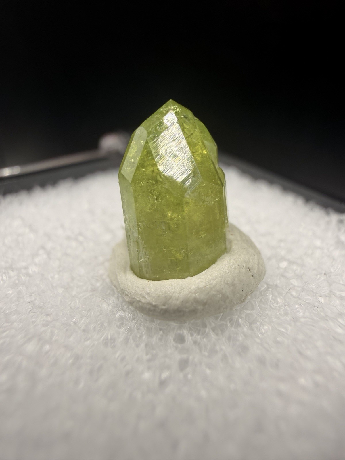 Gem Terminated Green Vesuvianite Crystal (Thumbnail) - Jeffrey Mine, Canada Gem Terminated Green Vesuvianite Crystal (Thumbnail) - Jeffrey Mine, Canada