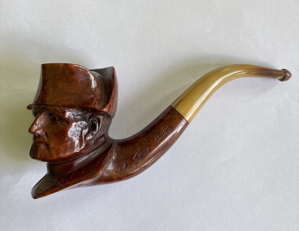 Vintage French Napoleon Bonaparte Figural Briar Smoking Pipe A.L.P. Bruyère Véri