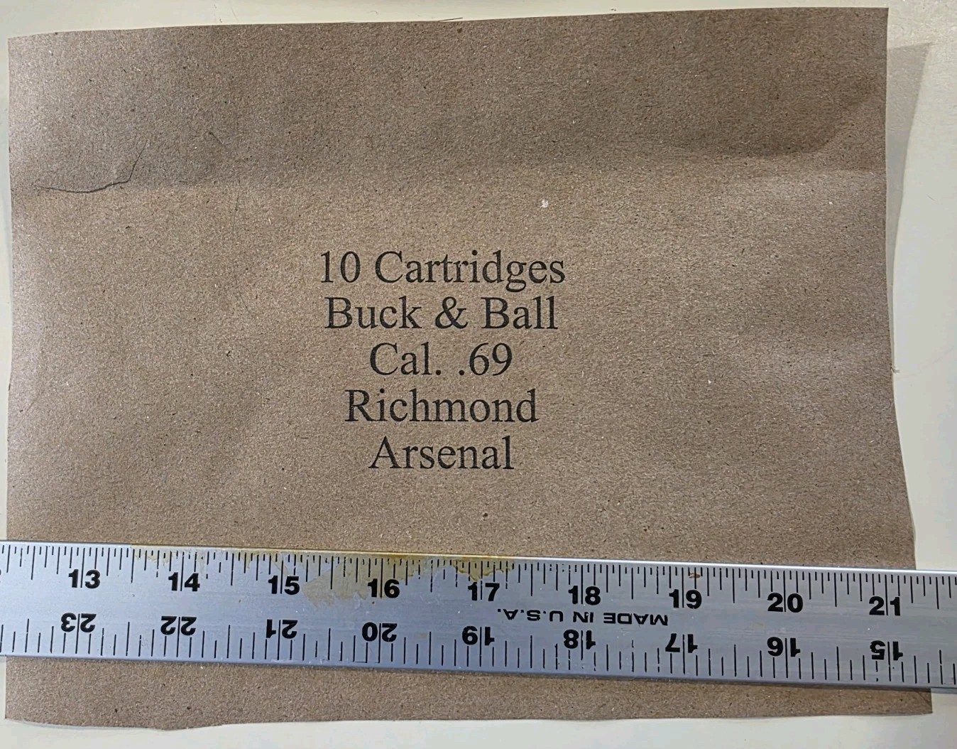 Arsenal Pack Wrapper - Richmond Buck and Ball .69 Cal Arsenal Pack Wrapper - Richmond Buck and Ball .69 Cal