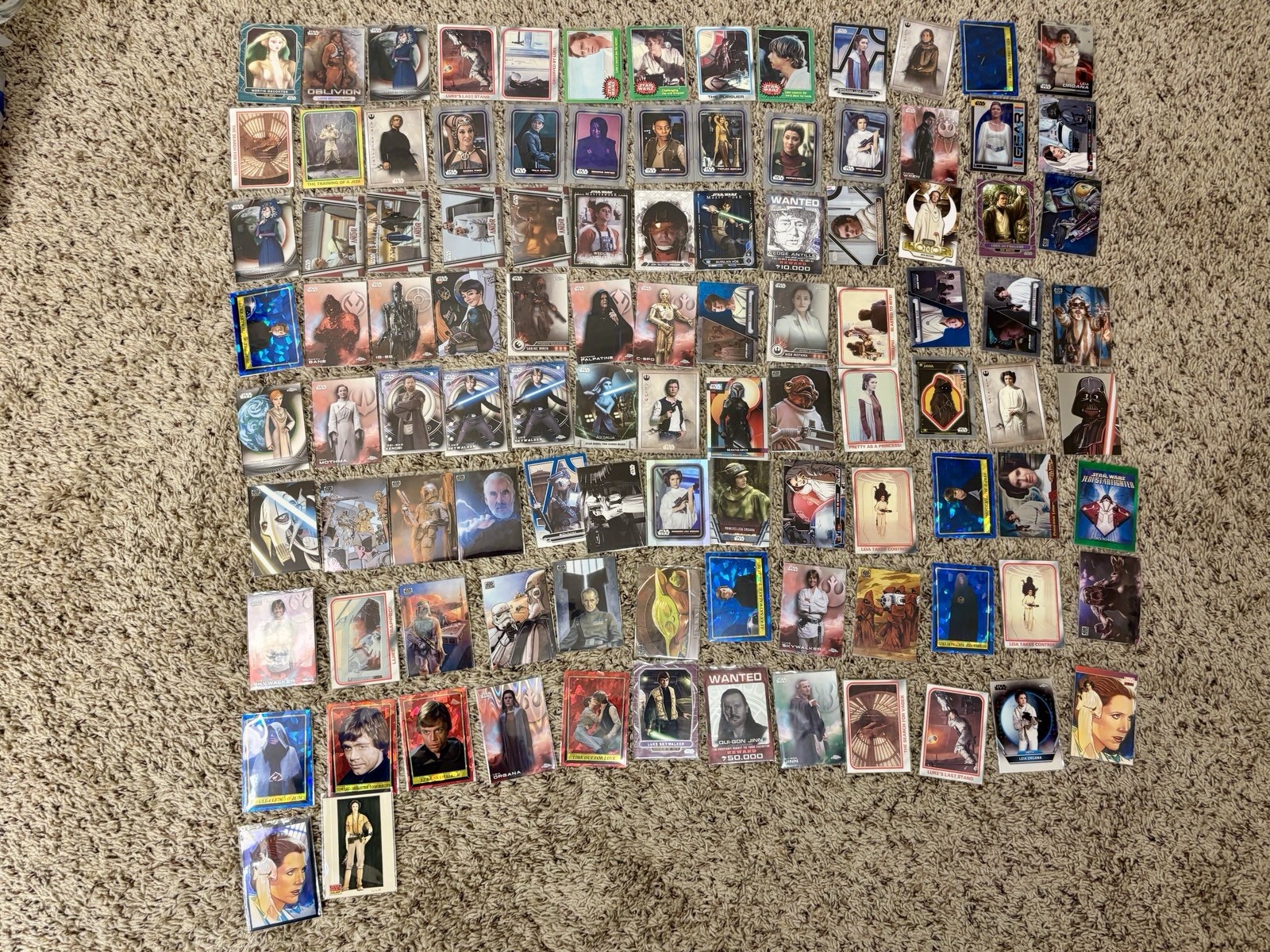 Star Wars Topps Trading Cards Mixed Lot ~90+ Cards — Vintage Holos & Inserts