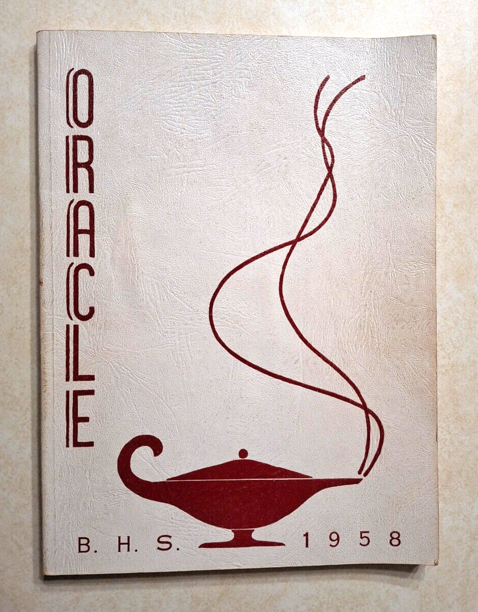 Vintage Bangor High School Yearbook Maine ME 1958 Oracle 1950s History Book RARE