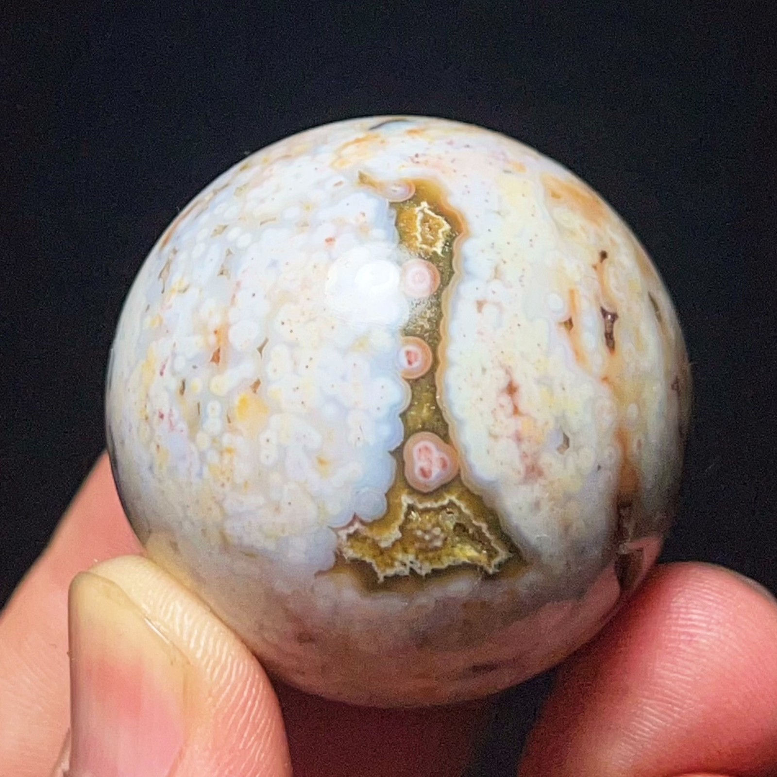 TOP 105G Natural  Ocean Jasper Sphere Crystal Healing L8750