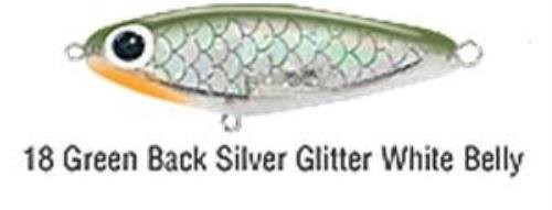 Paul Brown\'s SDXL18 Soft-Dine XL 3 1/4\', 5/8 oz. Green Back/Silver Glitter Paul Brown\'s SDXL18 Soft-Dine XL 3 1/4\', 5/8 oz. Green Back/Silver Glitter