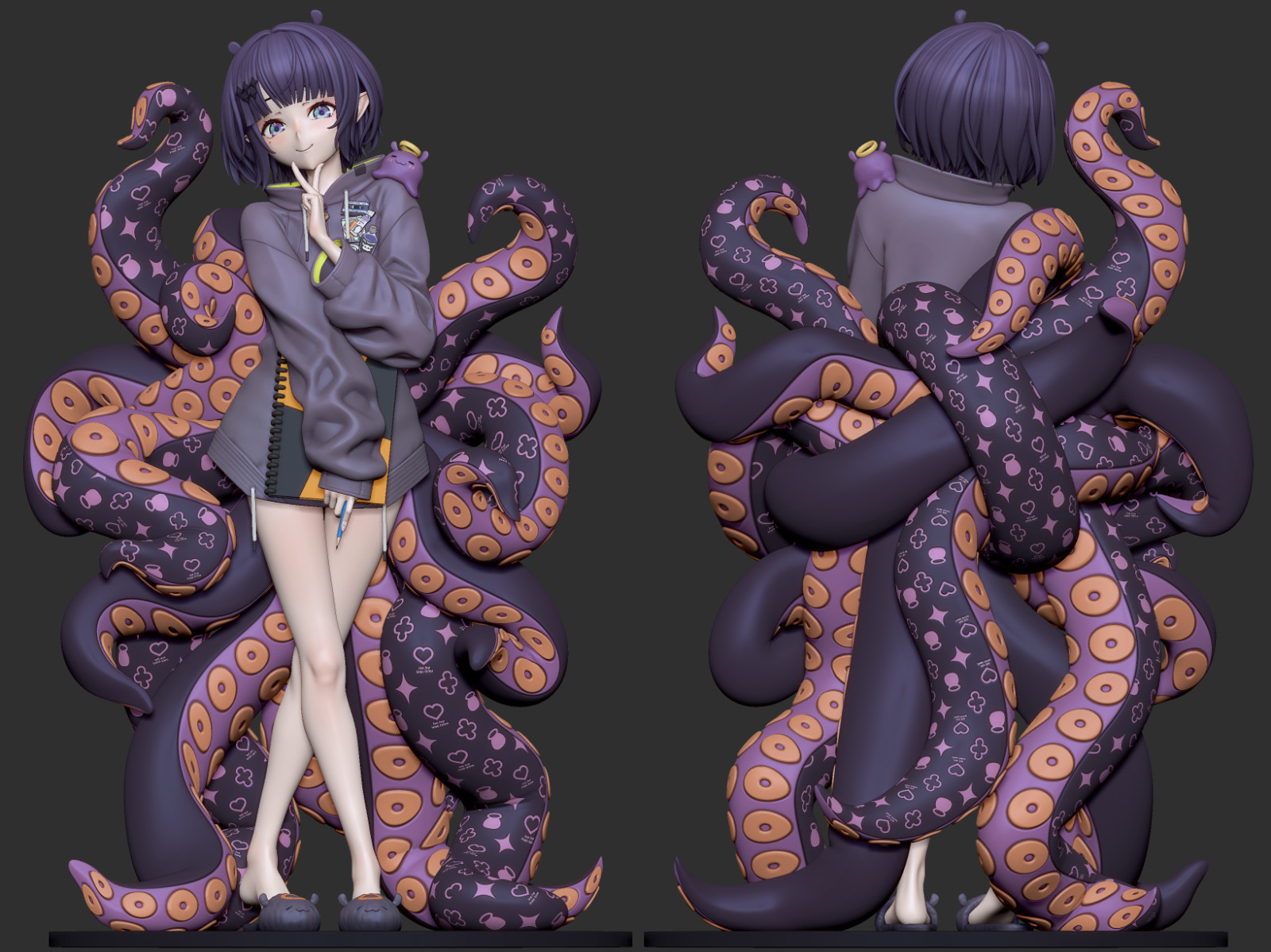 1:6 Ninomae Ina\'nis Hololive Fan Art UNPAINTED Resin Garage Kit