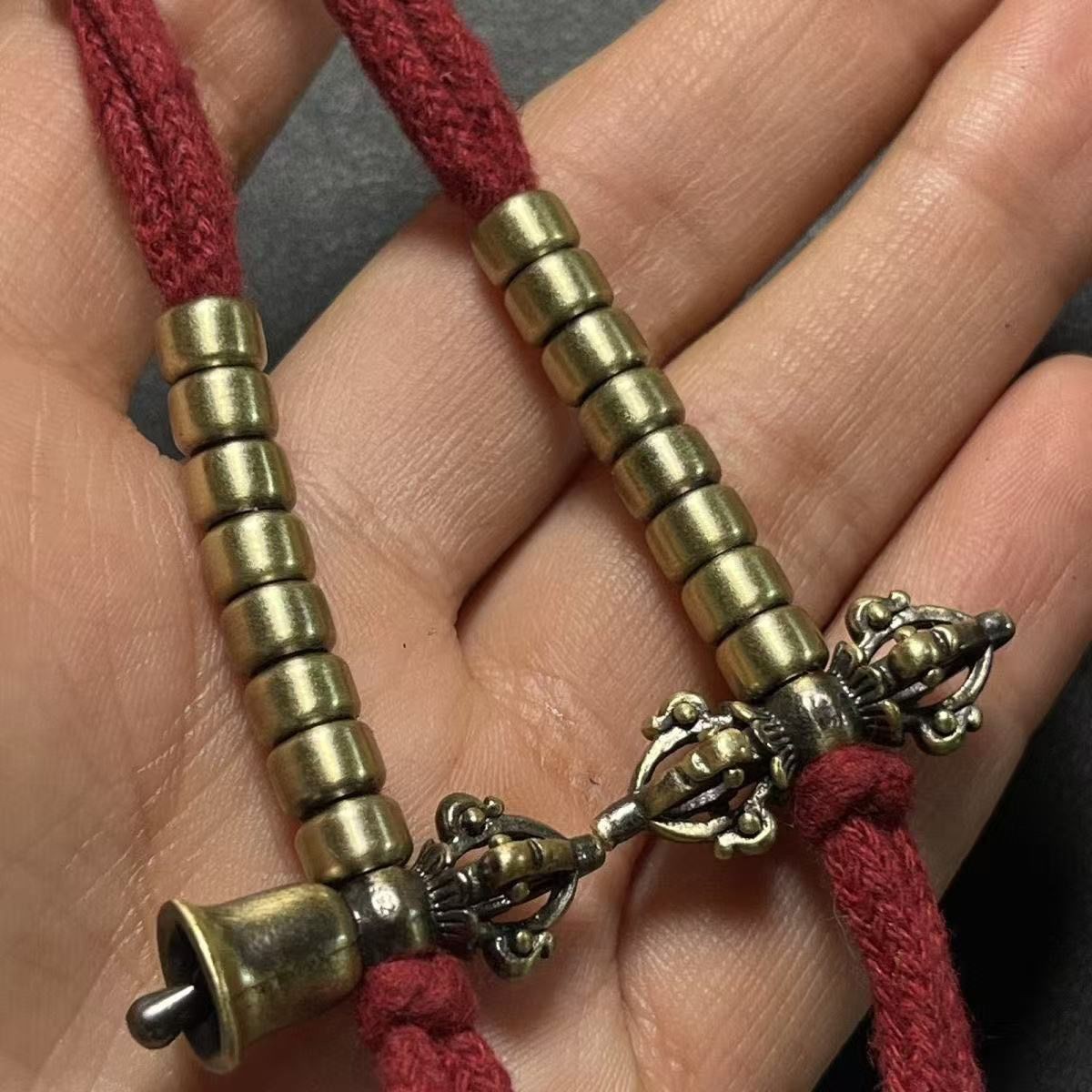 Tibetan Brass Counter Special Accessory for 108 Mala Beads Prayer Bead Part