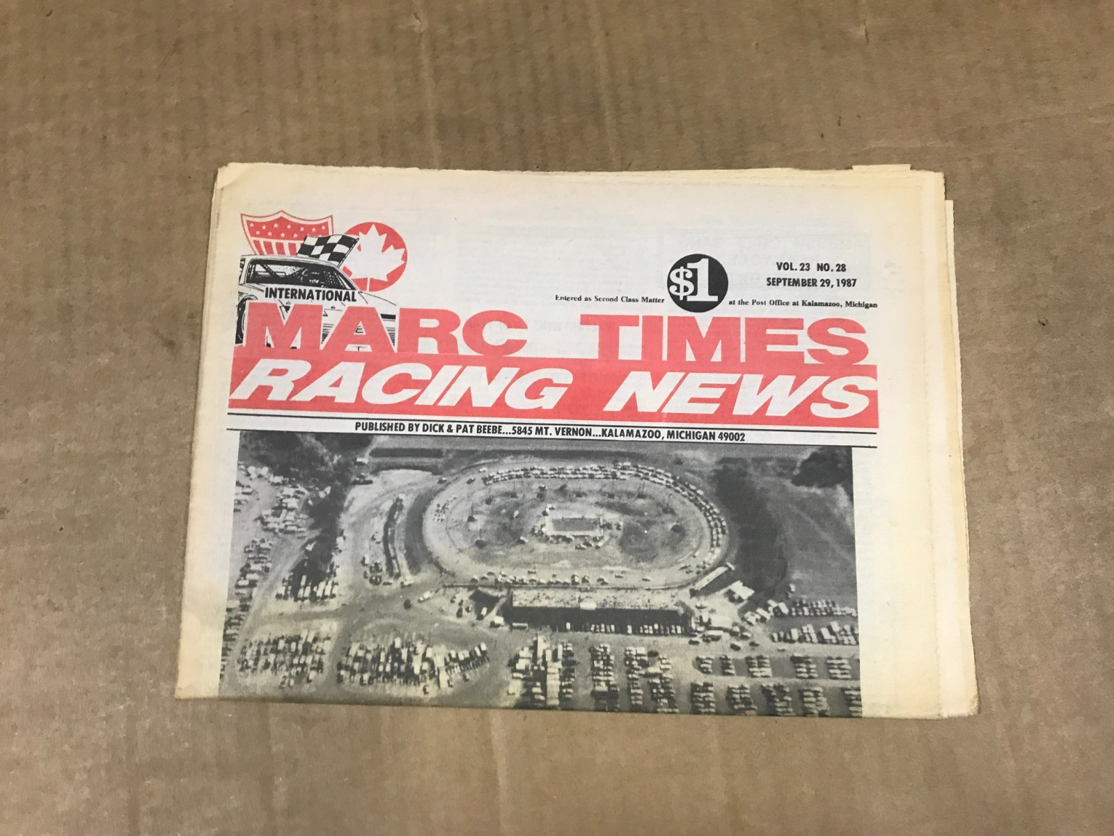 Vintage MARC Times Racing Newspaper - Vol. 23 No. 28 - September 29, 1987 Vintage MARC Times Racing Newspaper - Vol. 23 No. 28 - September 29, 1987