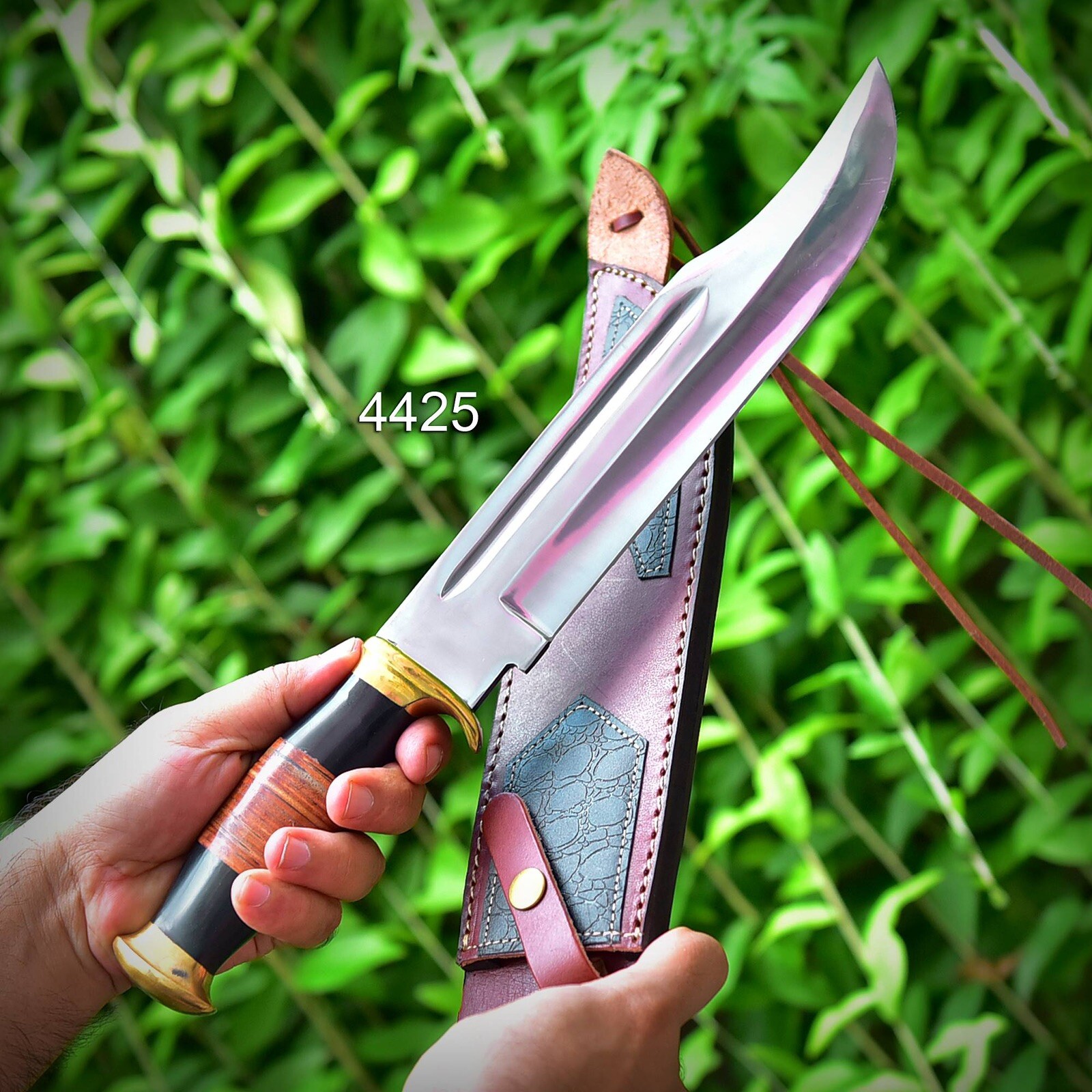 Custom Handmade D2 16”Hunting Crocodile Dundee High Polish Survival Bowie Knife Custom Handmade D2 16”Hunting Crocodile Dundee High Polish Survival Bowie Knife