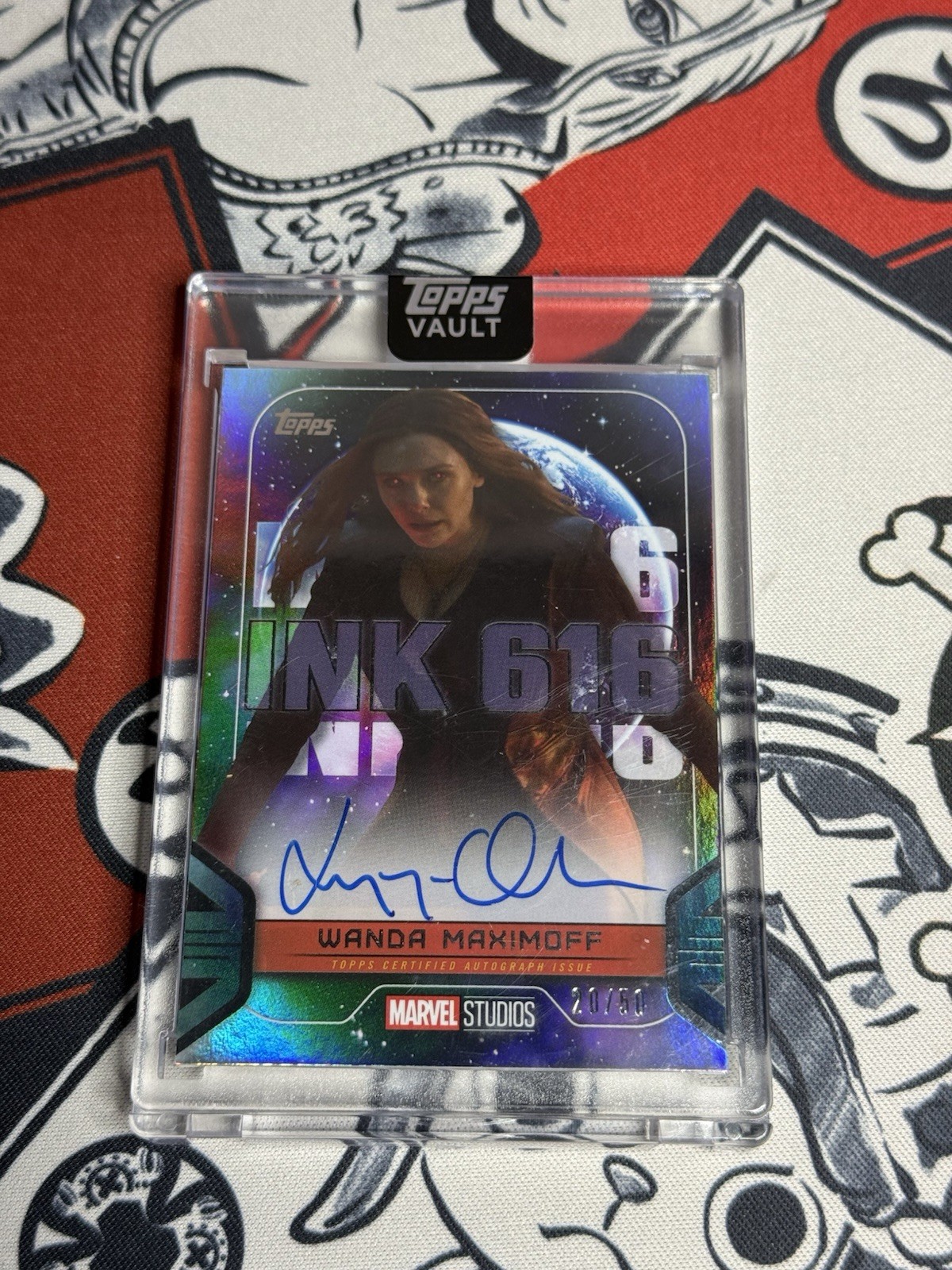 2026 Topps Marvel Vault Wanda Maximoff Ink-616 Elizabeth Olsen Auto /50