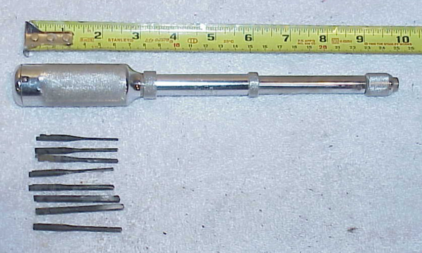Stanley 03-043 Auto Push Drill Excellent with 8 Drill Bits USA Stanley 03-043 Auto Push Drill Excellent with 8 Drill Bits USA