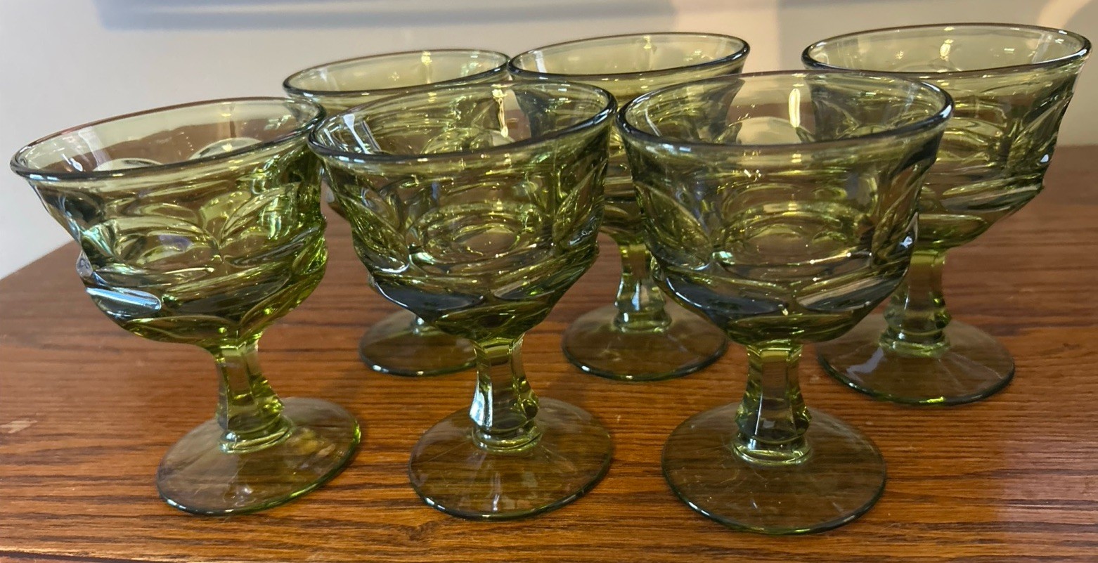 Vtg Fostoria Retired 1963-1982 \'Argus Green\' 5 1/8\ Vtg Fostoria Retired 1963-1982 \'Argus Green\' 5 1/8\