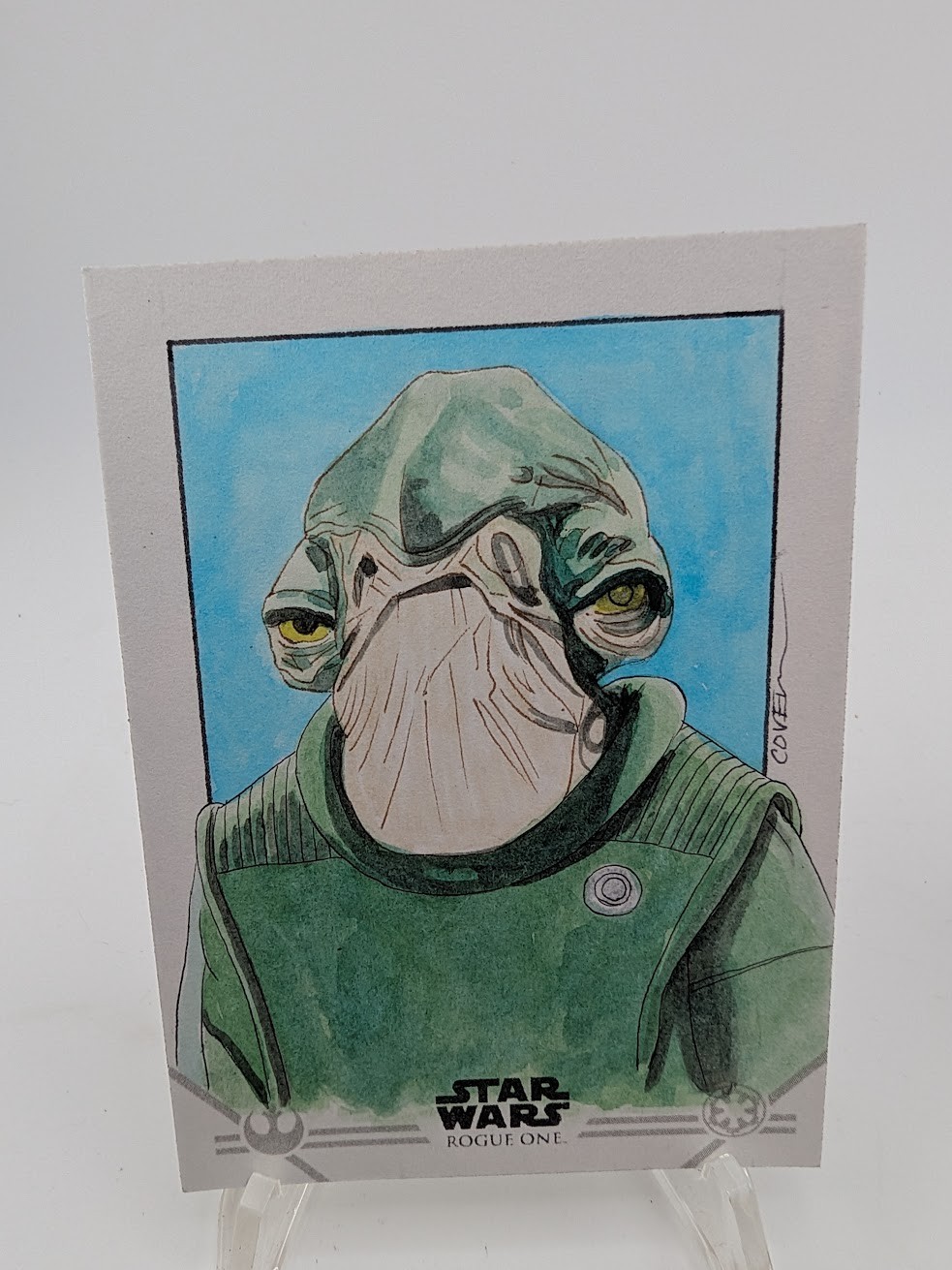 2016 Topps Star Wars Rogue One Admiral Raddus Sketch AP Art Card by Roy Cover 2016 Topps Star Wars Rogue One Admiral Raddus Sketch AP Art Card by Roy Cover