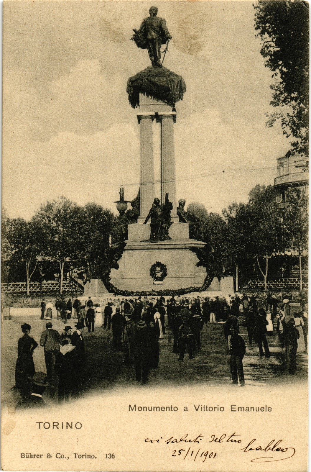TURIN CITY - Monument to Victor Emmanuel II - VG - DT043