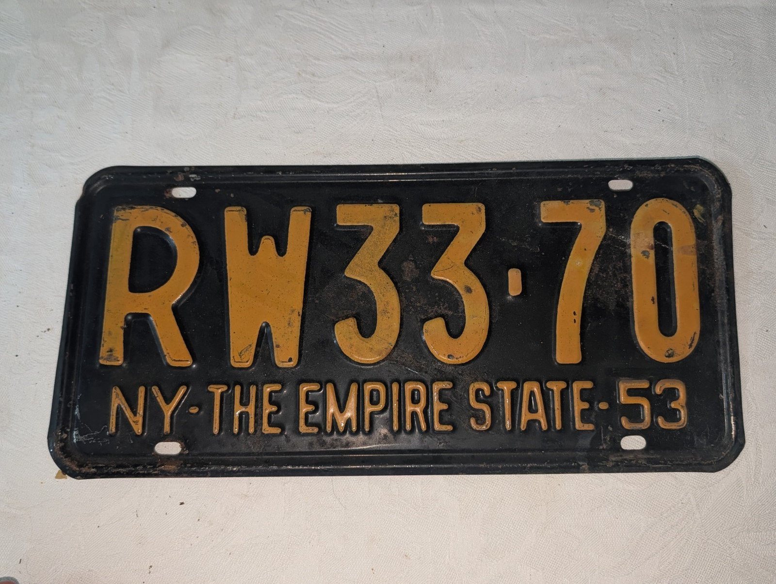 Vintage 1953 NEW YORK License Plate