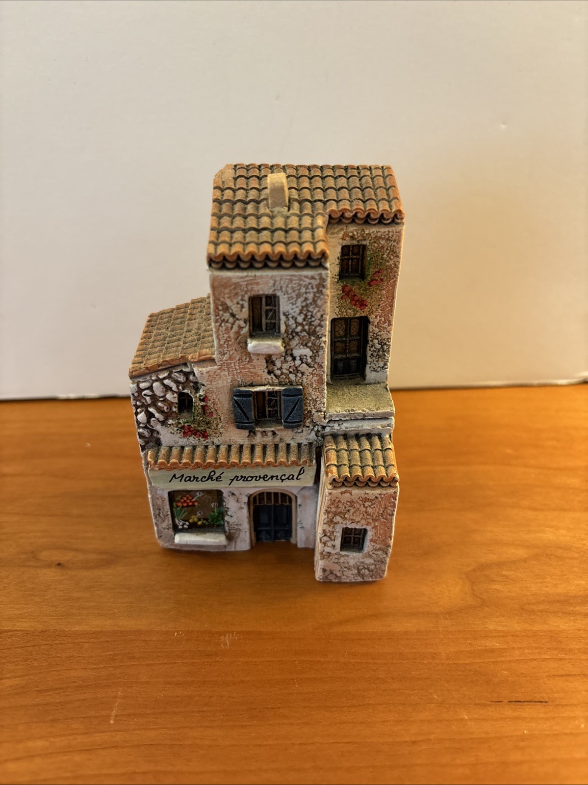 Vintage Gault France Ceramic Miniature House Provence Marché Provençal SIGNED