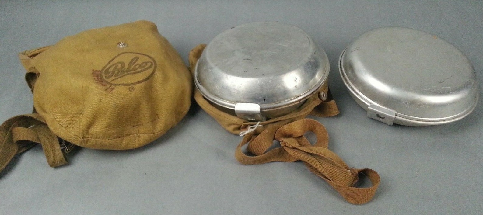 3 Vintage Palco Worcester Pressed Aluminum Camping Cooking Sets Prepper