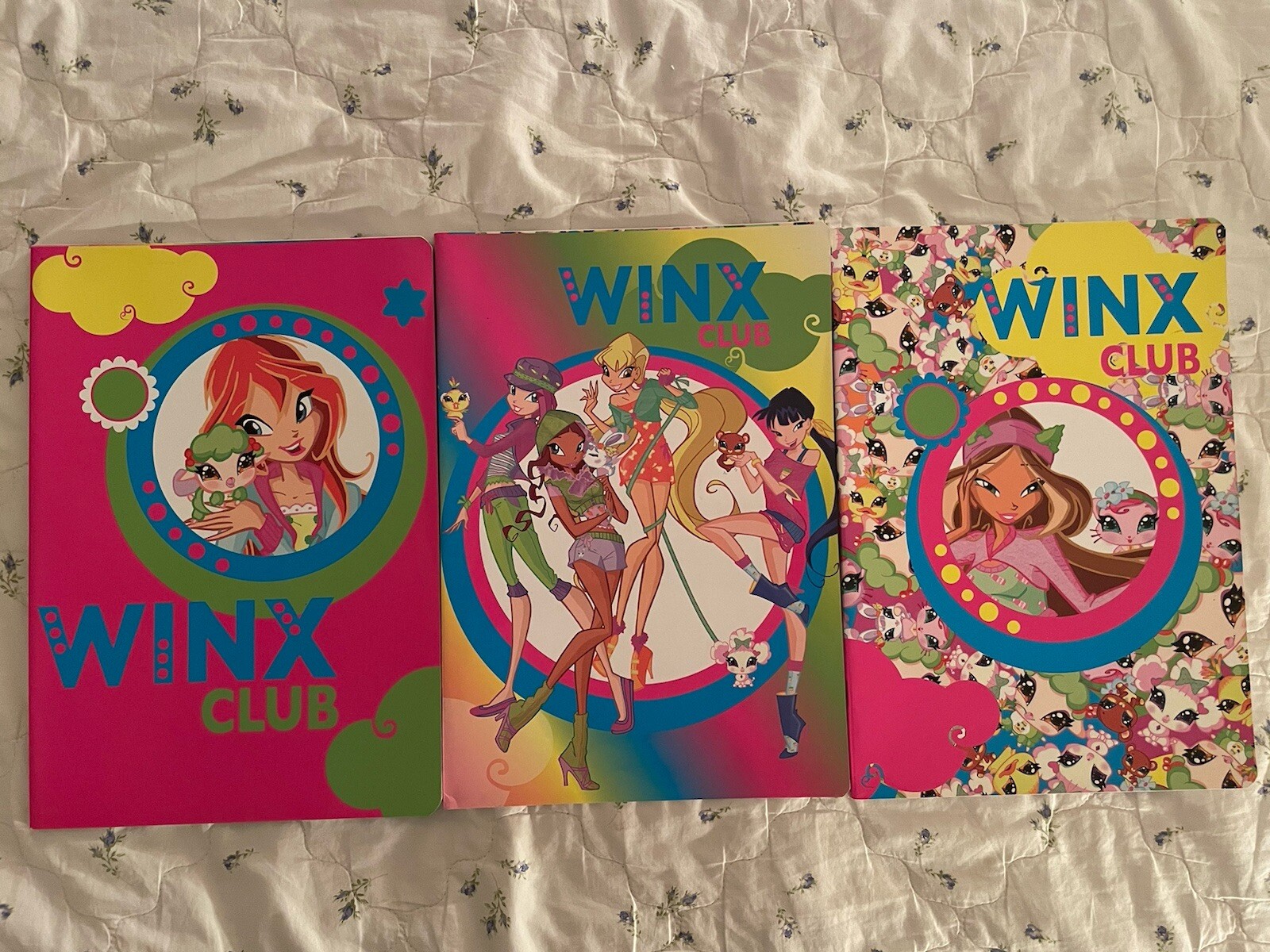 Lot of 3 Winx Club Glitterati Group Cartorama Notebooks Unique On The Web