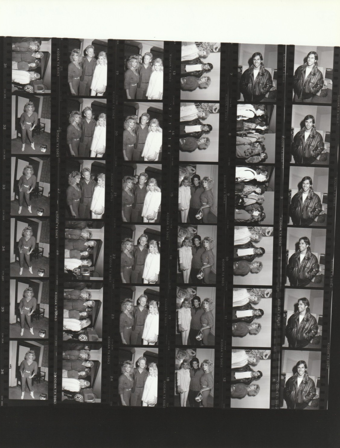 Original Contact Photo Sheet & Negatives Audrey & Judy Landers 12-3-86 Original Contact Photo Sheet & Negatives Audrey & Judy Landers 12-3-86