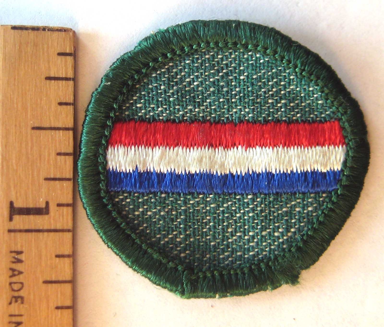 Vintage 1955-1960 Girl Scout MY COUNTRY BADGE American USA Flag Stripes Patch
