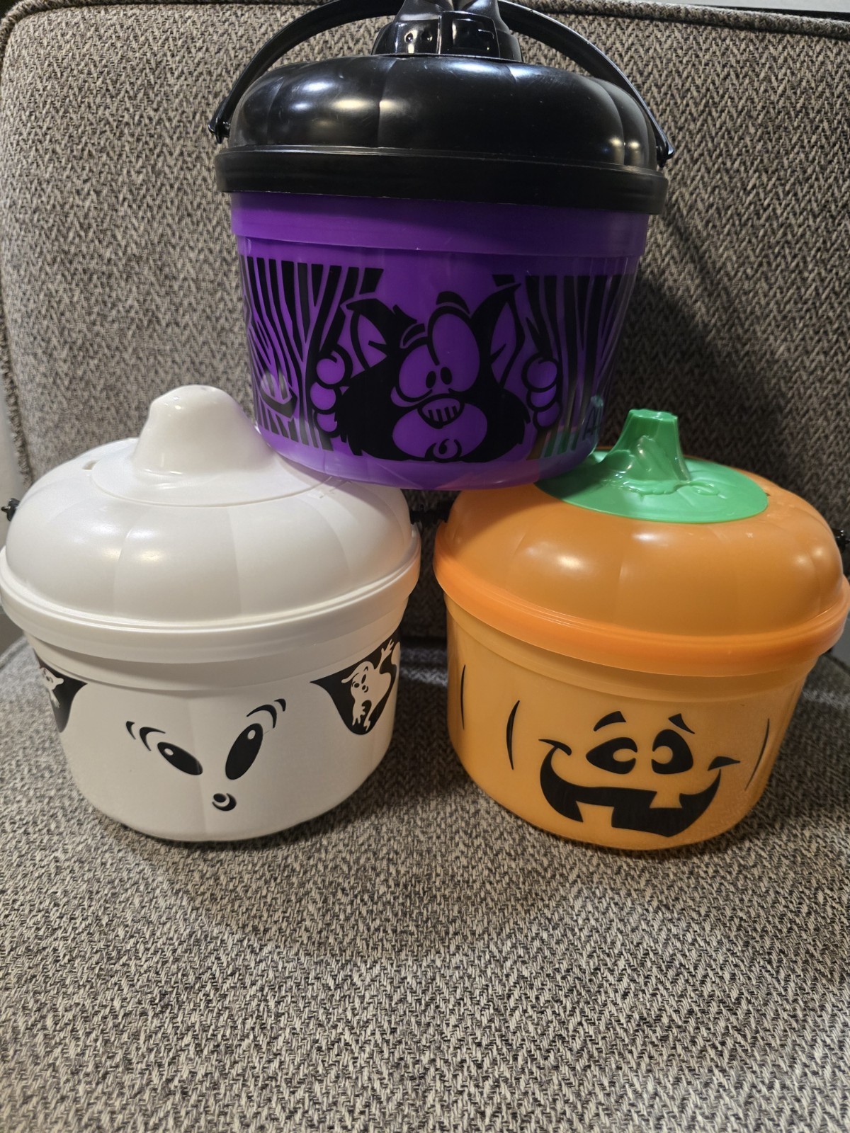 Vintage 1993 McDonald’s Halloween Boo Buckets Set of 3 | Pumpkin Ghost Witch Vintage 1993 McDonald’s Halloween Boo Buckets Set of 3 | Pumpkin Ghost Witch