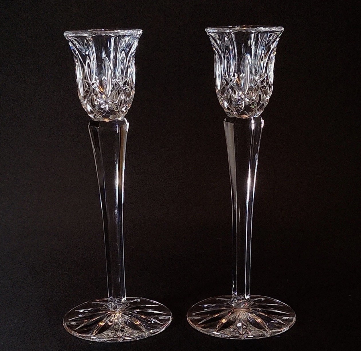 GORHAM LADY ANNE CANDLE HOLDER, Cut Lead Crystal, 8 in, Made in Germany GORHAM LADY ANNE CANDLE HOLDER, Cut Lead Crystal, 8 in, Made in Germany