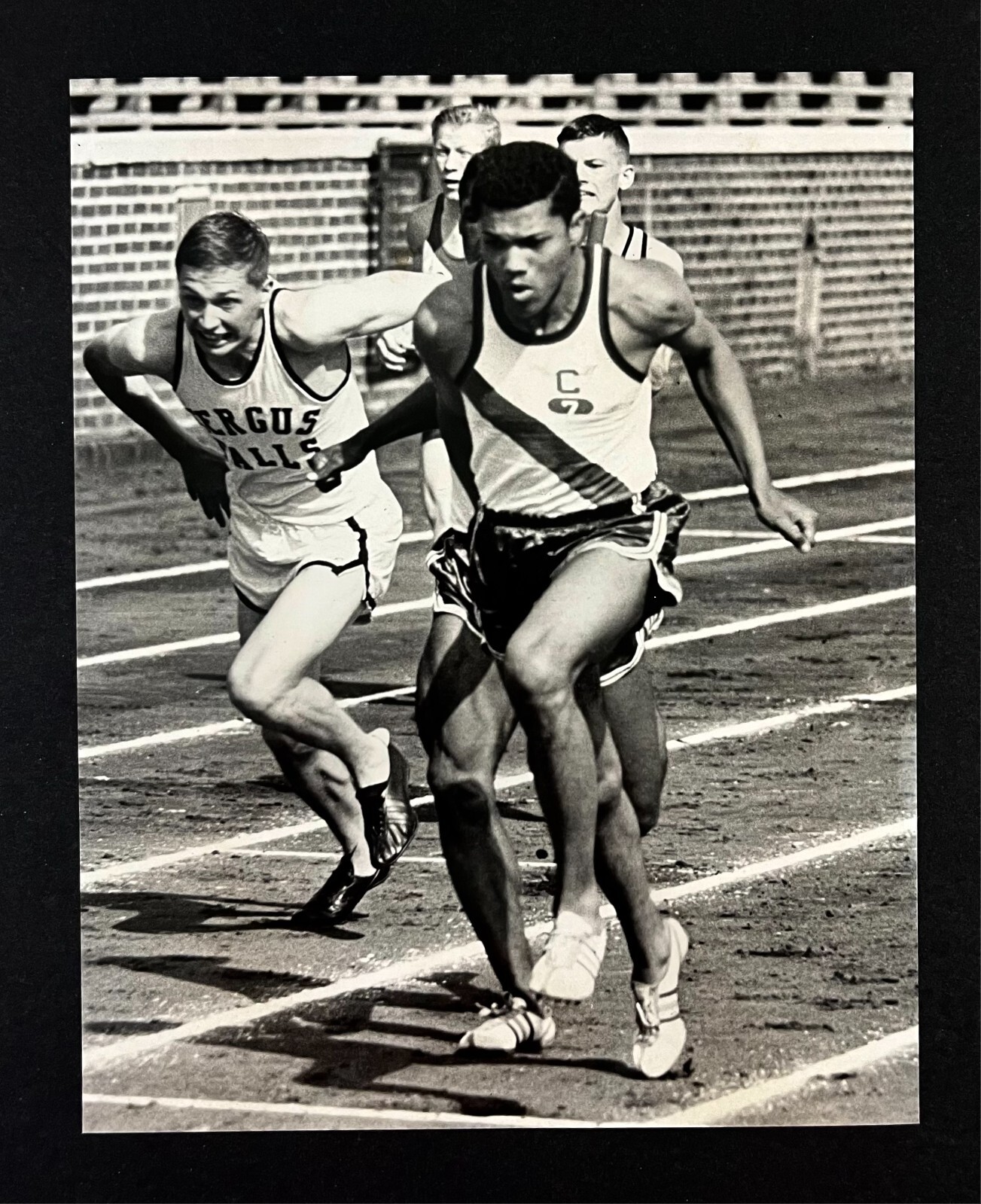 1968 Central High School Minneapolis MN Track Meet Boy Runners VTG Press Photo