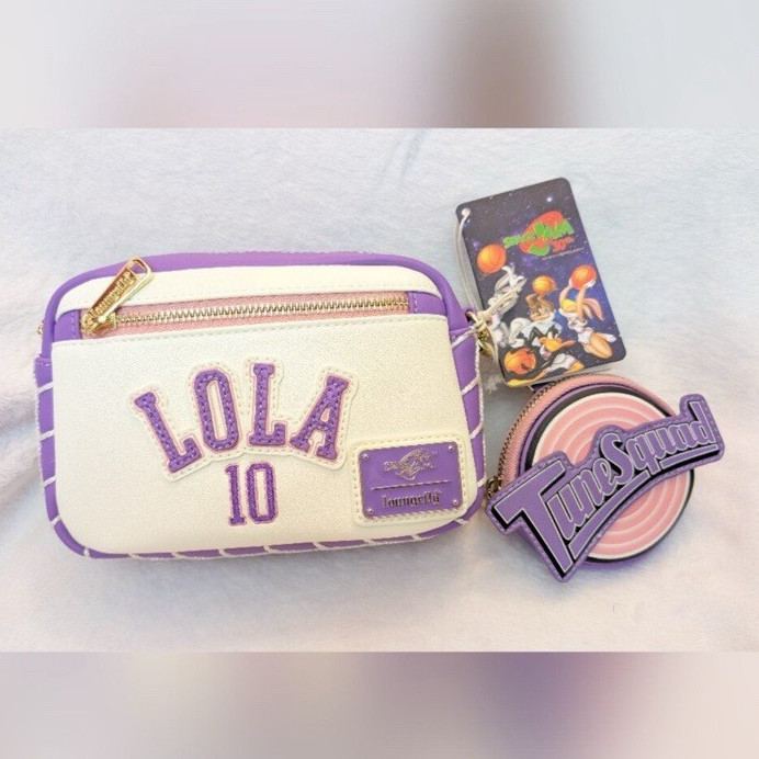Loungefly Lola Bunny “LOLA 10” Crossbody Bag w/ Attached Coin Pouch, Small Loungefly Lola Bunny “LOLA 10” Crossbody Bag w/ Attached Coin Pouch, Small