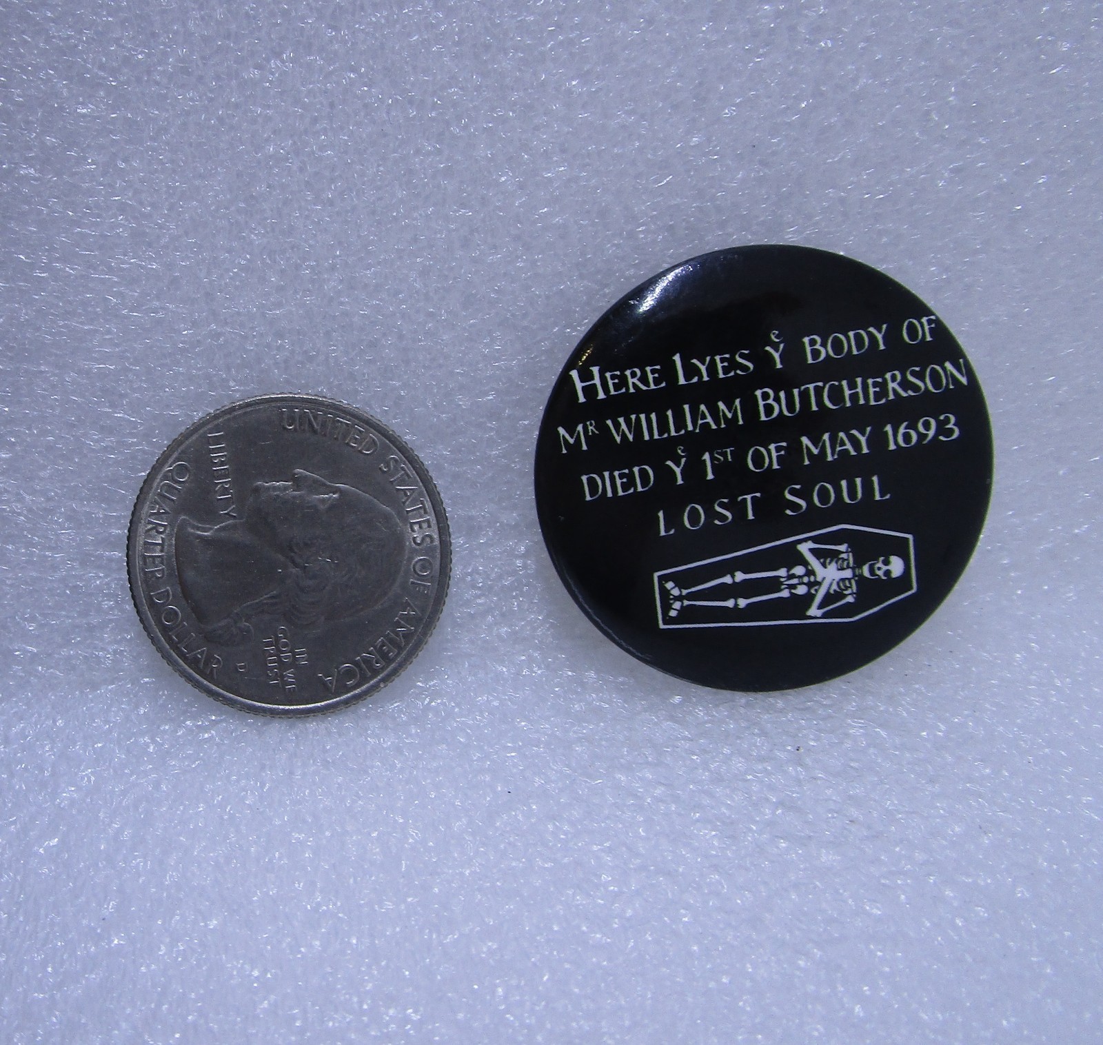 Hocus Pocus Mr William Butcherson Button Pin