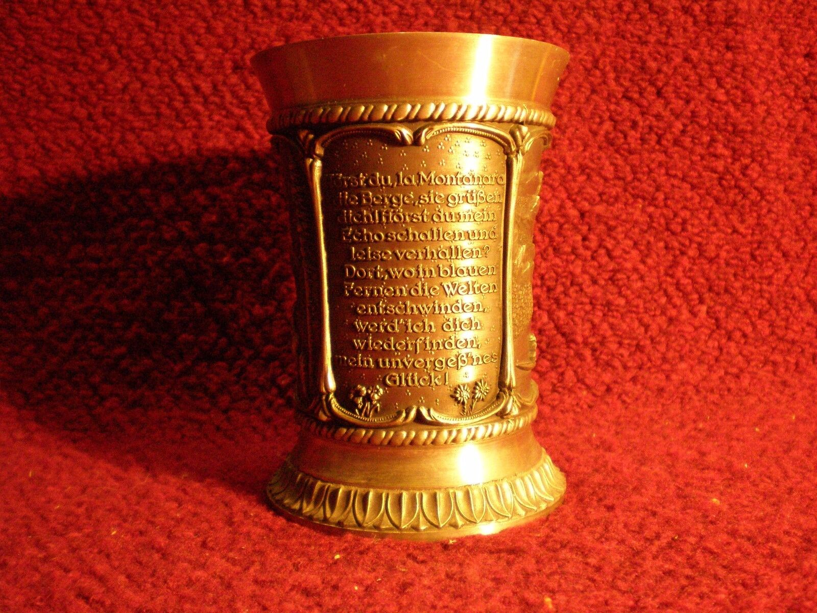 Vintage Pewter Cup SKS Zinn Germany 4-1/4\