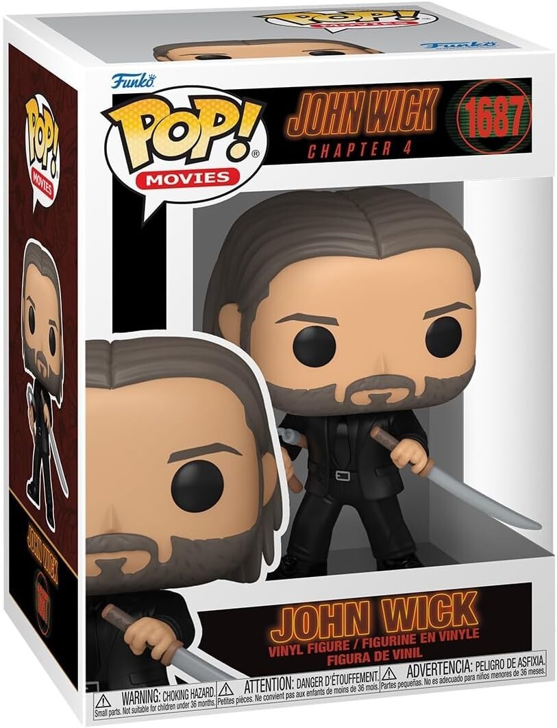 Funko Pop John Wick Chapter 4 - John Wick w/ Weapons Figure w/ Protector Funko Pop John Wick Chapter 4 - John Wick w/ Weapons Figure w/ Protector