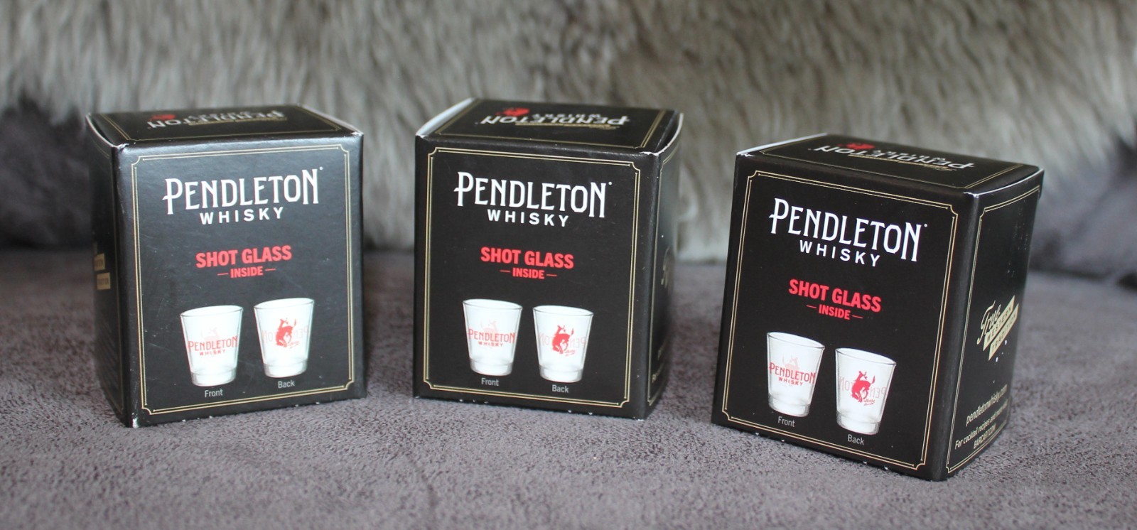 Set of 3 New Pendleton Whisky Shot Glasses Come in original boxes Set of 3 New Pendleton Whisky Shot Glasses Come in original boxes