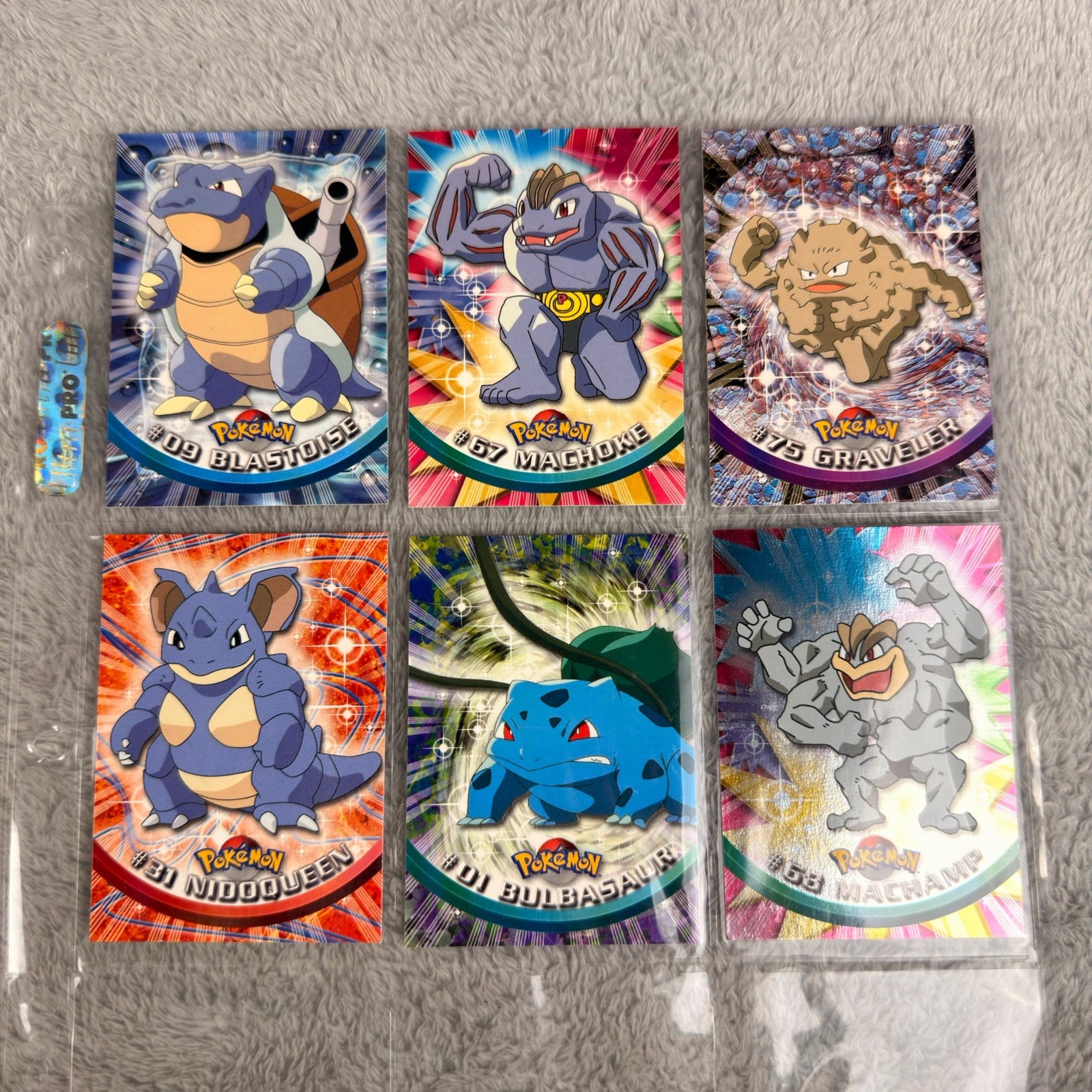1999 Pokemon Topps Series 1 Blue Logo Lot - Machamp Silver Foil - 1 Blastoise