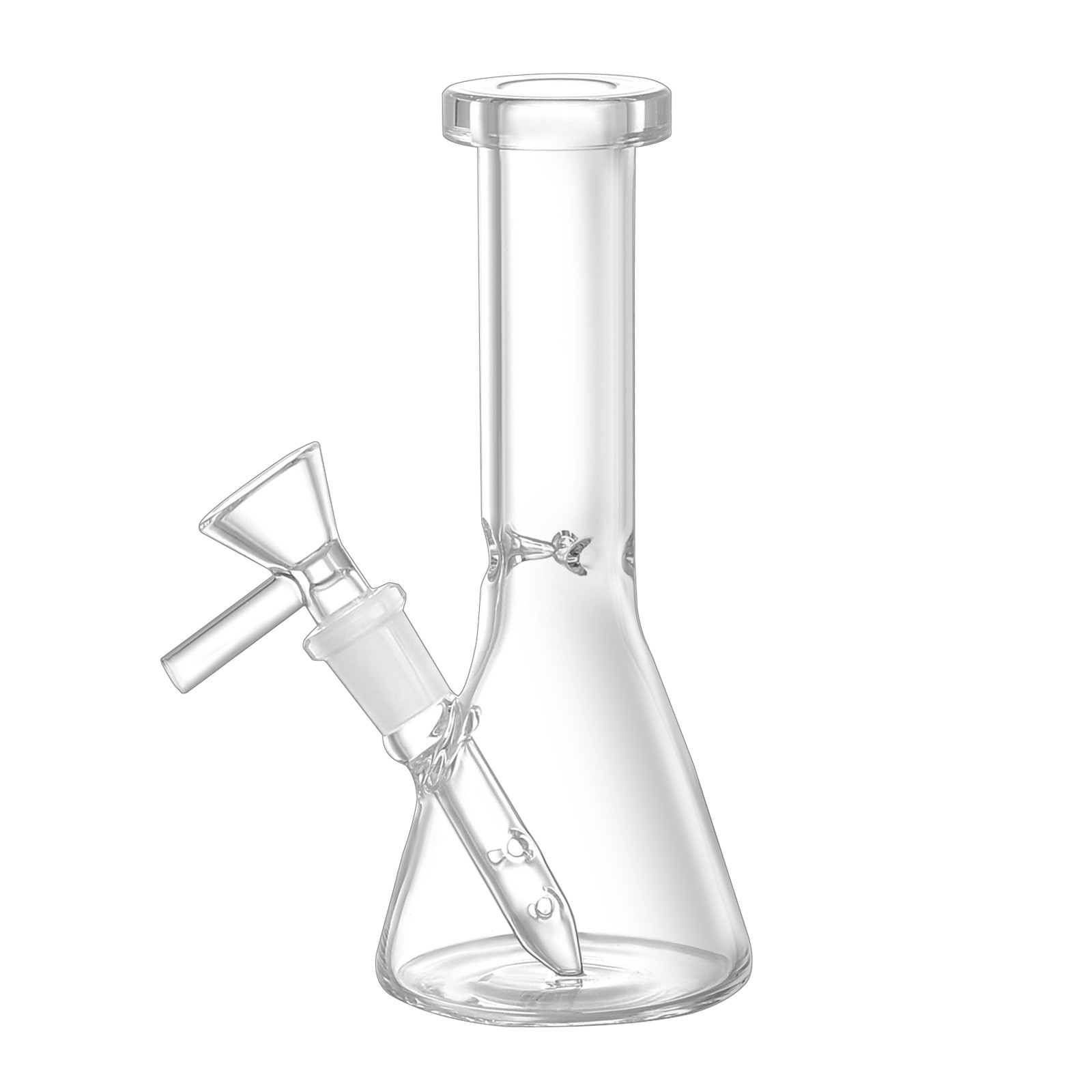 5inch Mini Glass Bong Water Tobacco Pipe Smoking Bong Beaker 14mm Glass Bowl