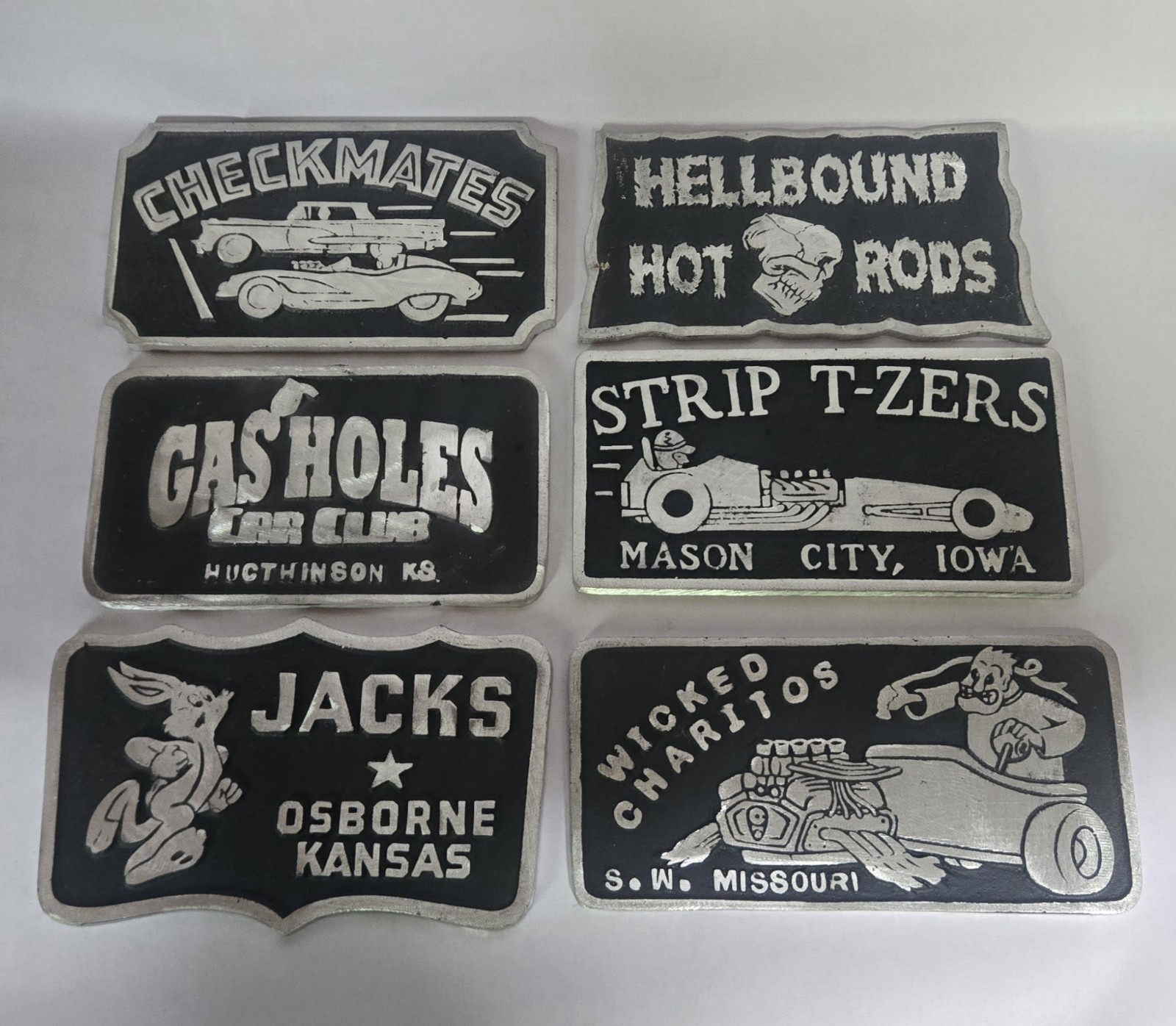 Vintage Cast Aluminum Car Club Plaque Vintage Cast Aluminum Car Club Plaque