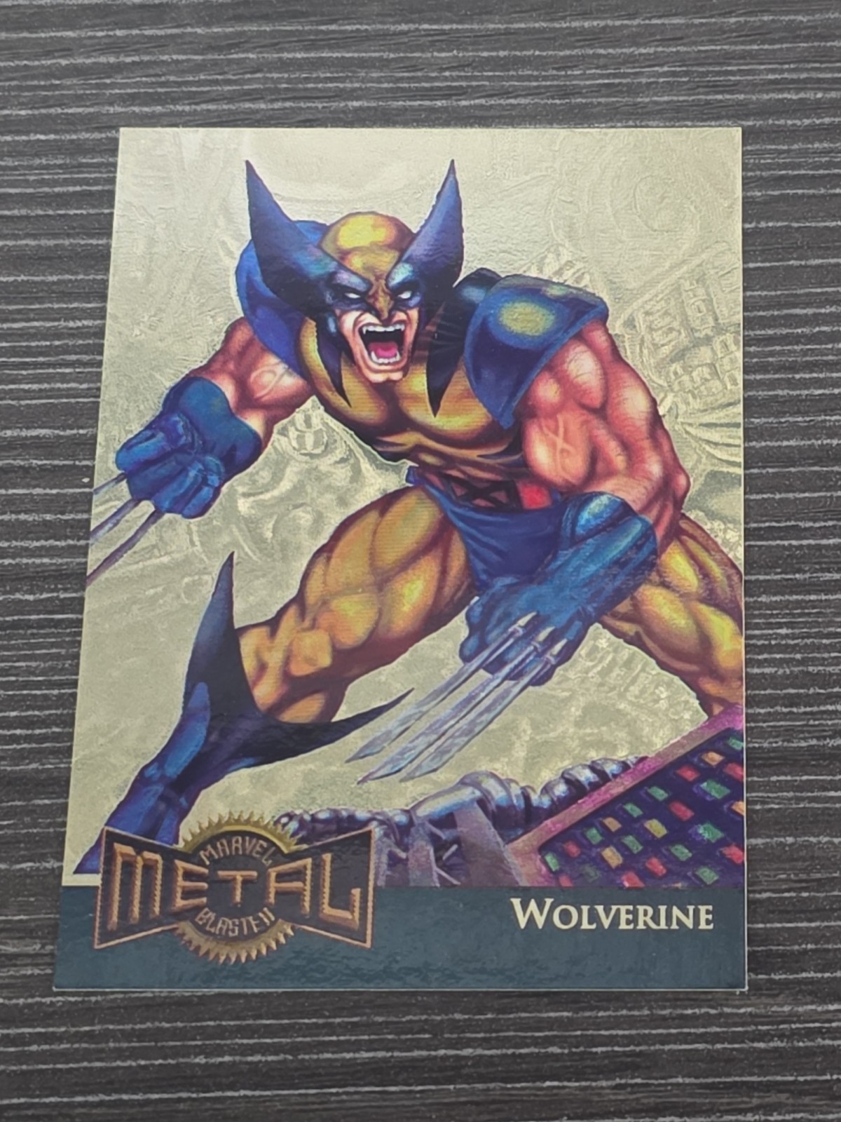 1995 Fleer Marvel Metal Gold Blaster Wolverine #18/18 1995 Fleer Marvel Metal Gold Blaster Wolverine #18/18