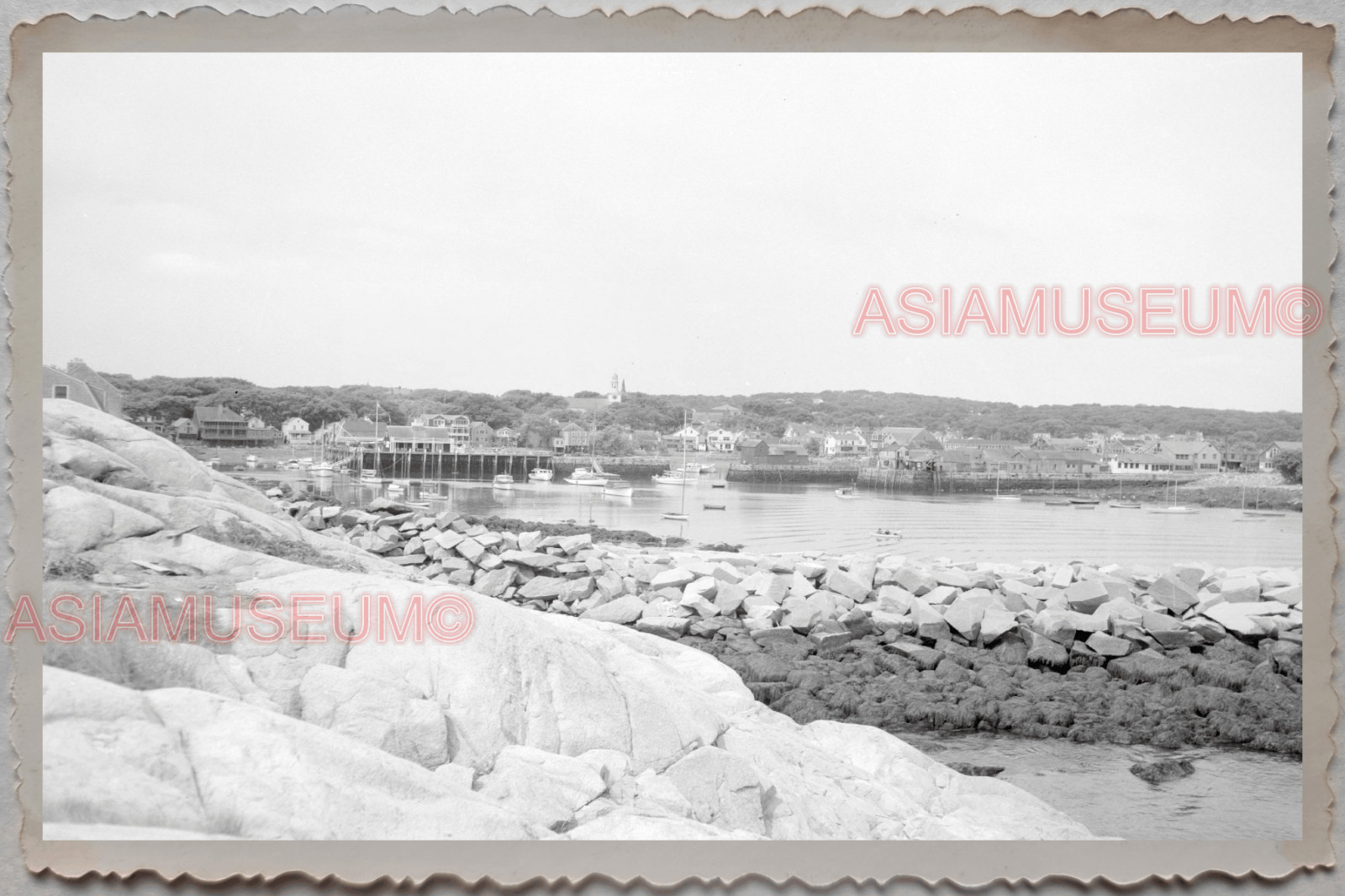 50s ROCKPORT ARANSAS TEXAS AMERICA HARBOR PORT OLD VINTAGE USA Photograph 8105