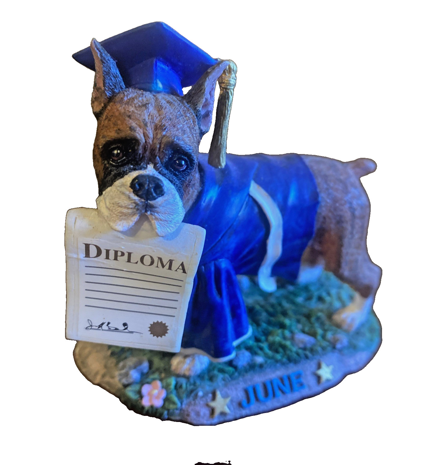 The Danbury Mint Boxer   Perpetual Calendar Figurine for June