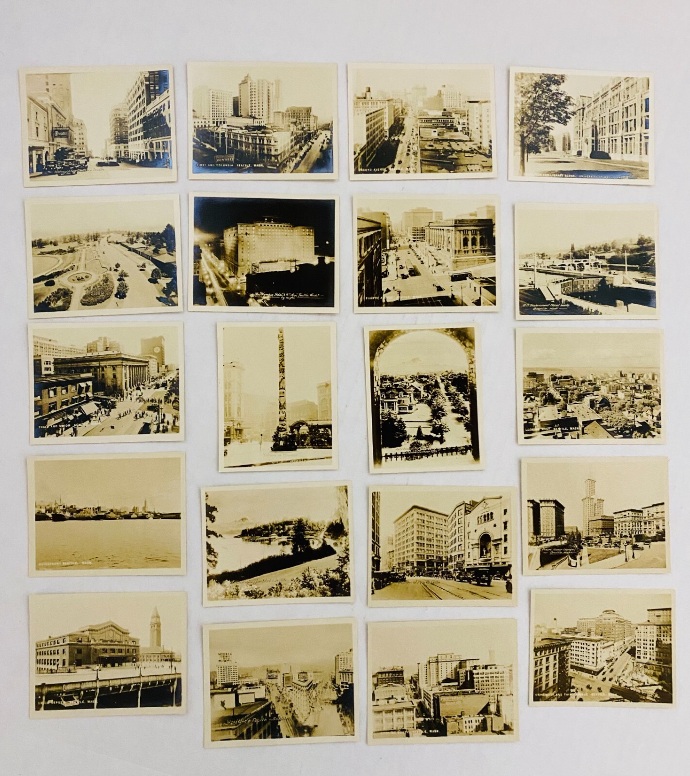 Antique SEATTLE 1900s-Genuine Photographic Views-20 Snapshots-Original Packaging