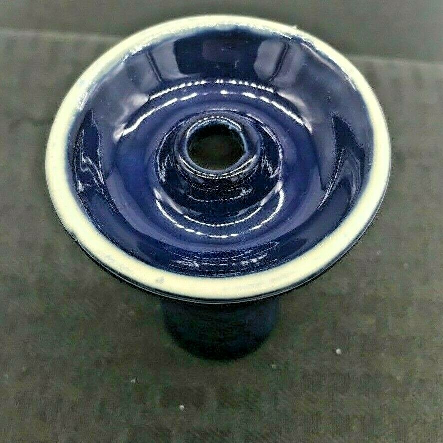 Blue Small Ceramic Phunnel Bowl for Hookah Shiaha Pipe Funnel Narghile Bowl Blue Small Ceramic Phunnel Bowl for Hookah Shiaha Pipe Funnel Narghile Bowl