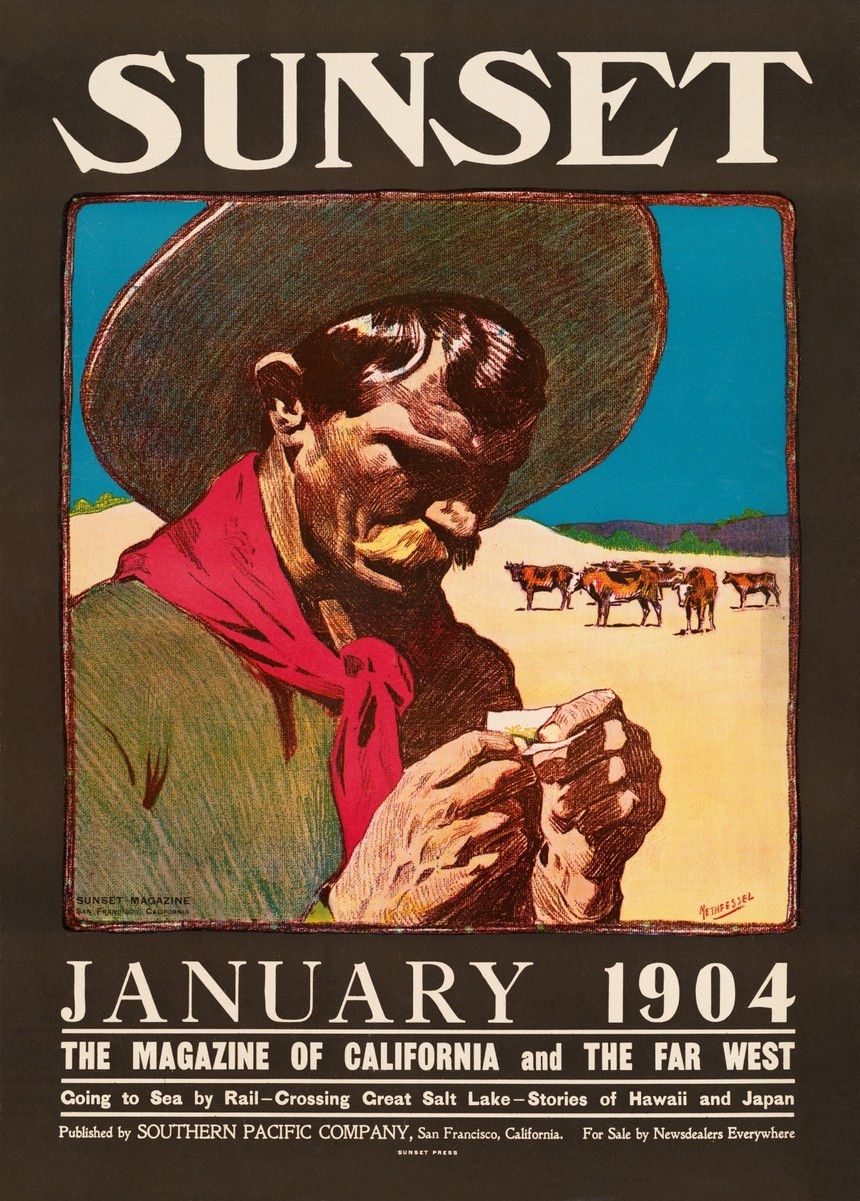 1904 Sunset Magazine Cover Vintage Poster Print 1904 Sunset Magazine Cover Vintage Poster Print