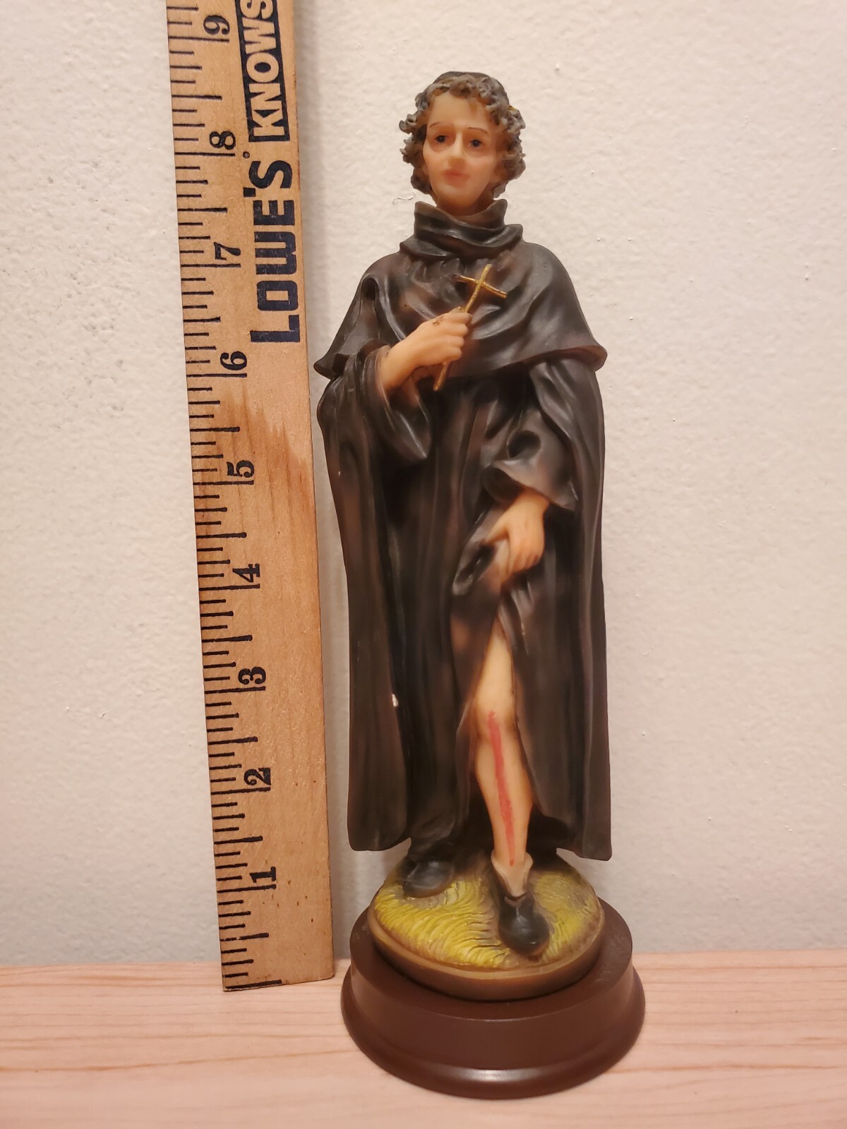 Saint Peregrine Laziosi Resin Statue 8 inch