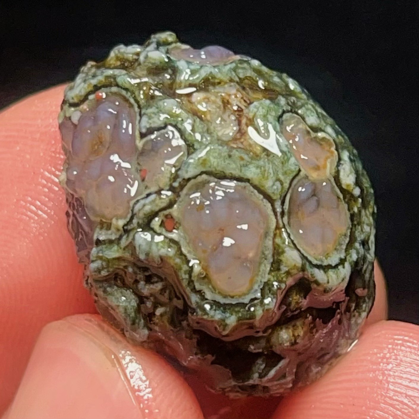 Rare 8G Natural Beautiful Gobi Agate Eye Agate Stone Madagascar L6904