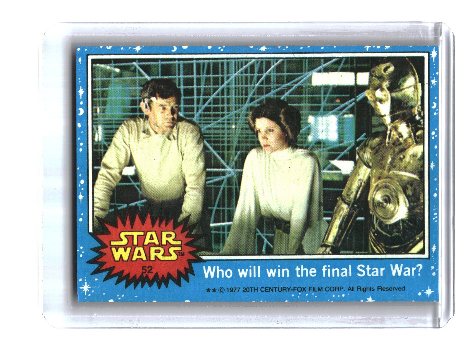 1977 Topps Star Wars #52 Who will win the final Star War?