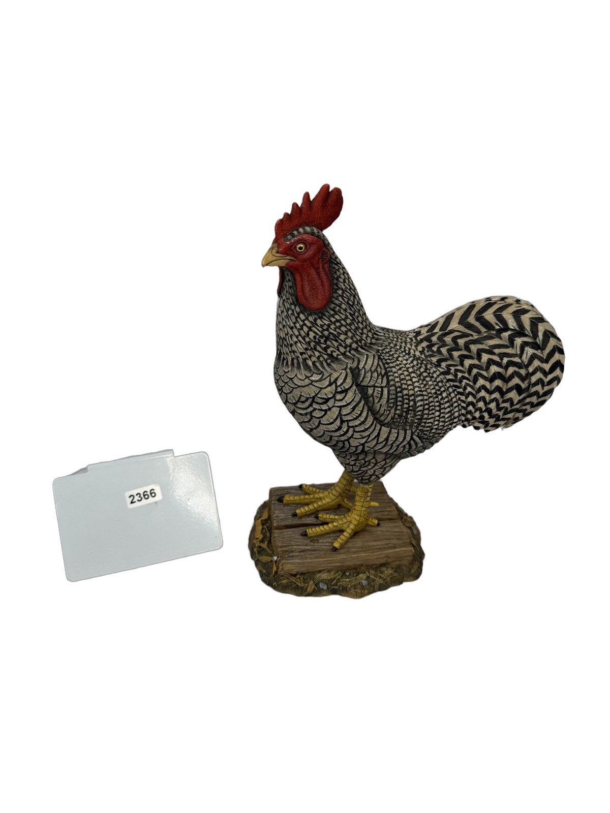 Danbury Mint Jeff Rechin Barred Rock Rooster Barnyard King Figurine