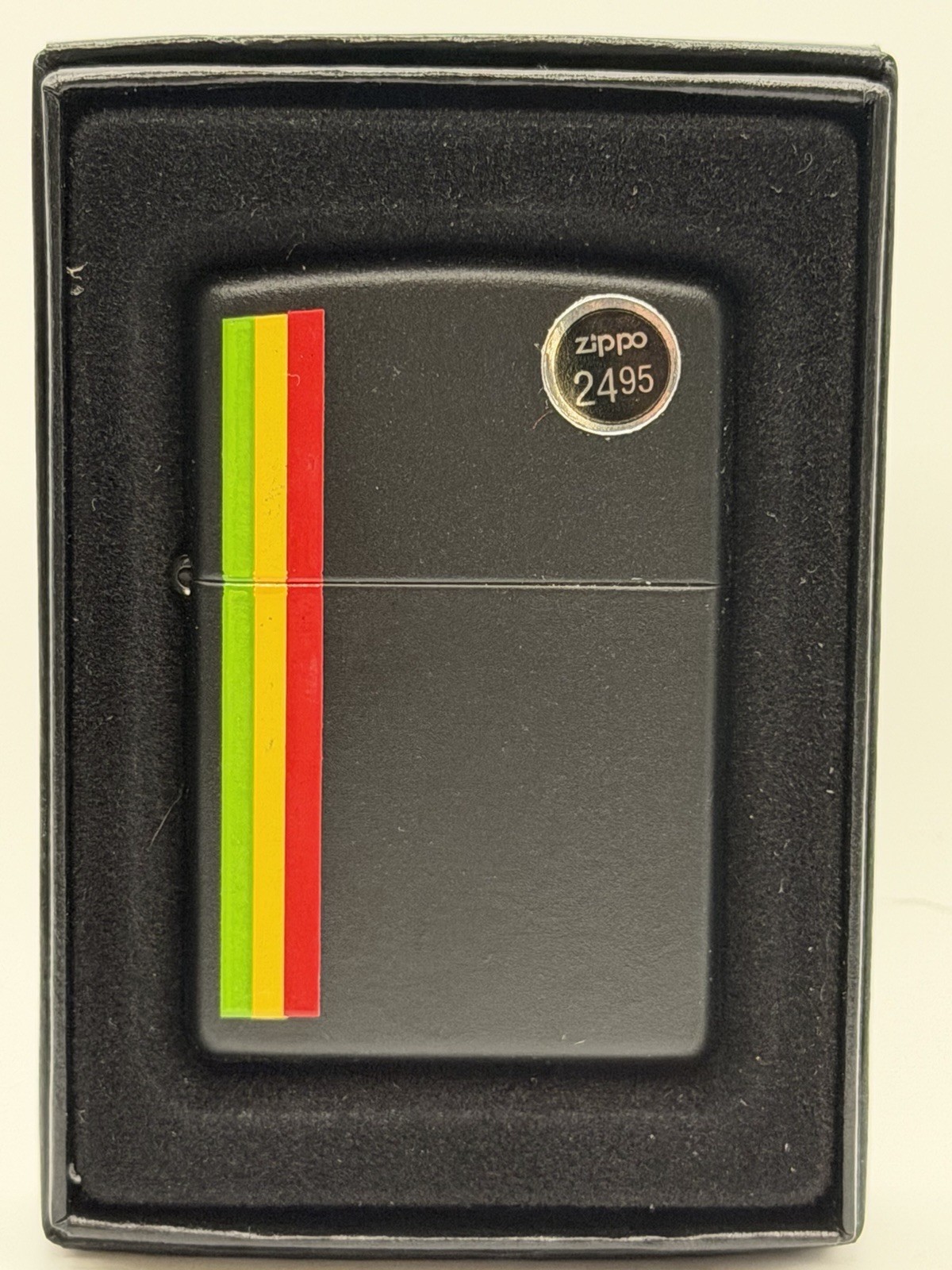Vintage 2006 Native Heritage Jamaica Black Matte Zippo Lighter NEW B16