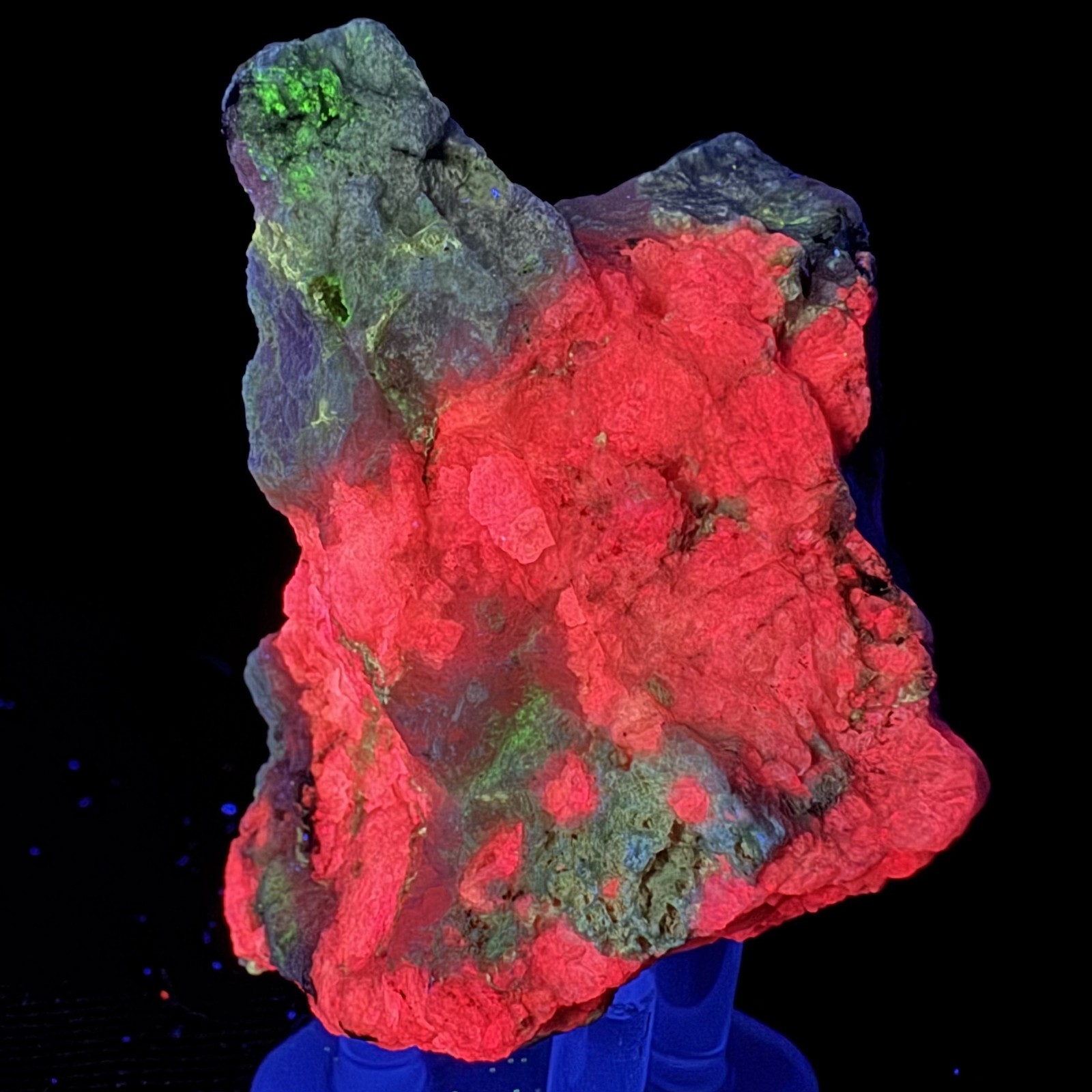 Fine Rich Fluorescent Tugtupite & Chkalovite: Taseq Slope, Ilímaussaq, Greenland Fine Rich Fluorescent Tugtupite & Chkalovite: Taseq Slope, Ilímaussaq, Greenland