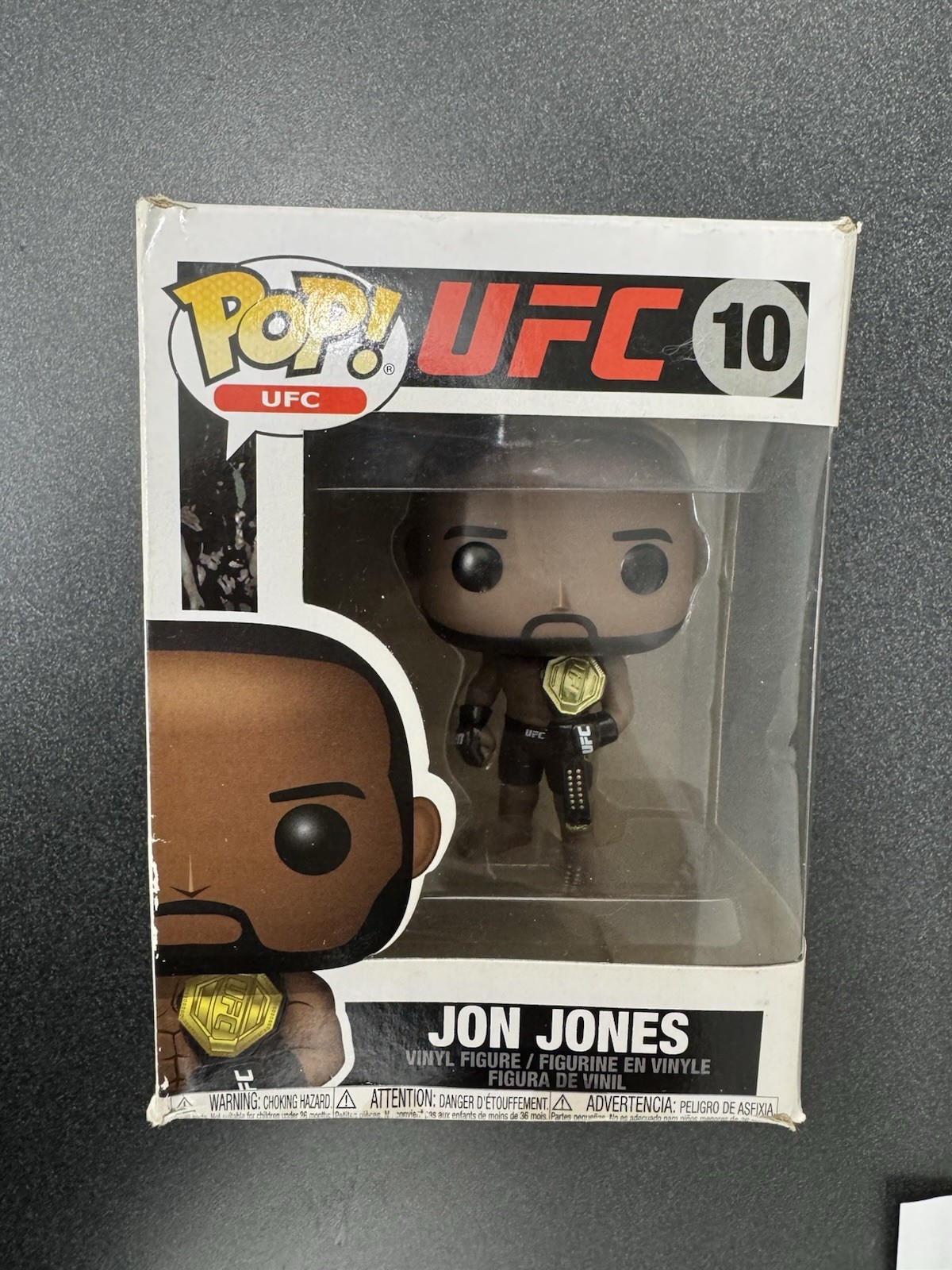 2019 Funko Pop UFC Champions Jon Jones #10 Vinyl Figure with Belt DAMAGED BOX