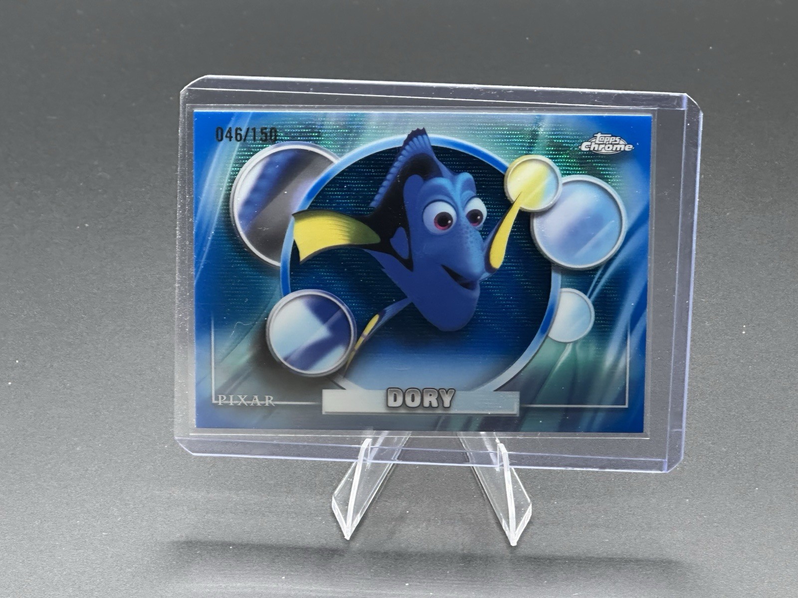 2026 Topps Chrome Disney Card Dory #90 Blue Refractor /150