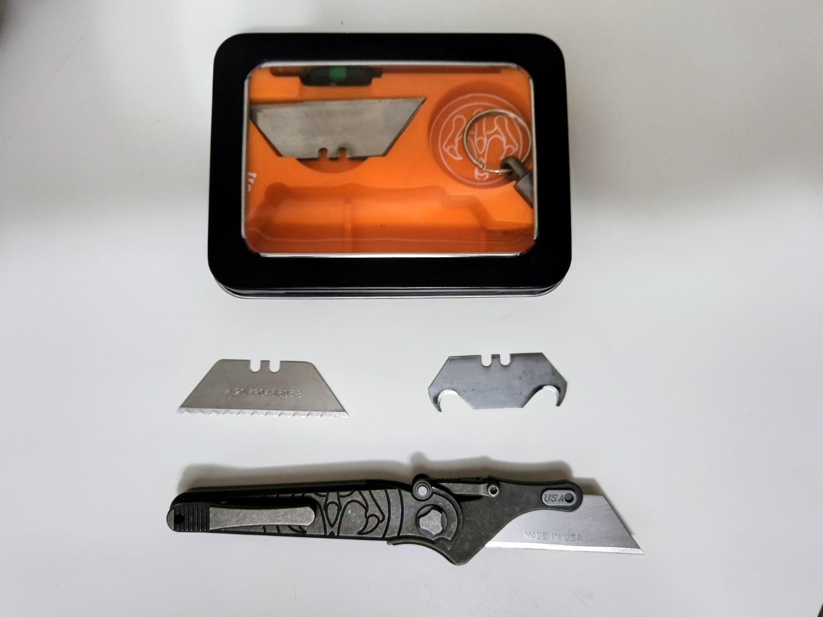 G&G Hawk Knives Designs Shortcut Utility Knife Stonewashed Ti USA Made Rare