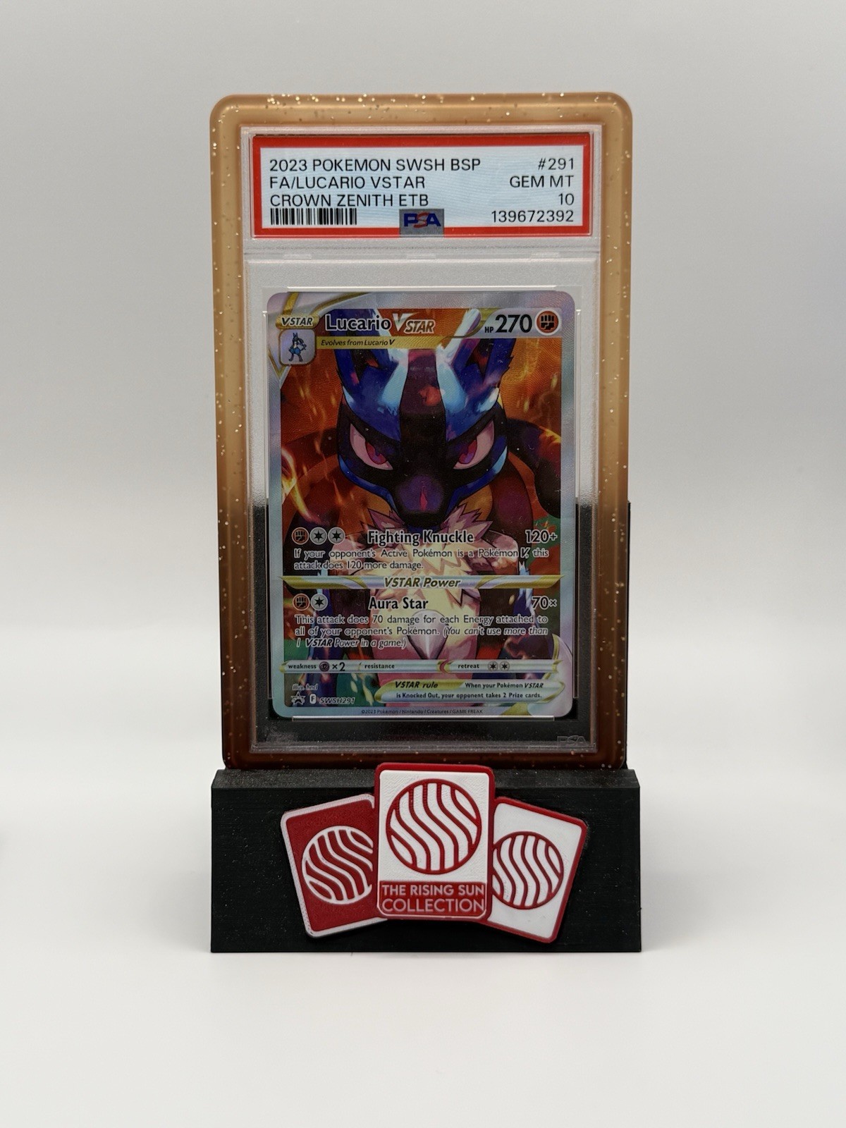 PSA 10 Lucario VSTAR SWSH291 Crown Zenith ETB Promo Pokemon Gem Mint